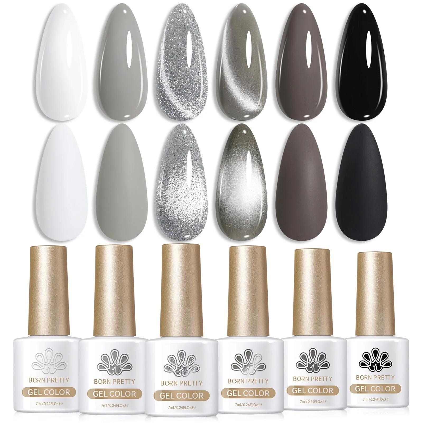 6 Bottles Color Gel Polish Set 7ml - Image 30