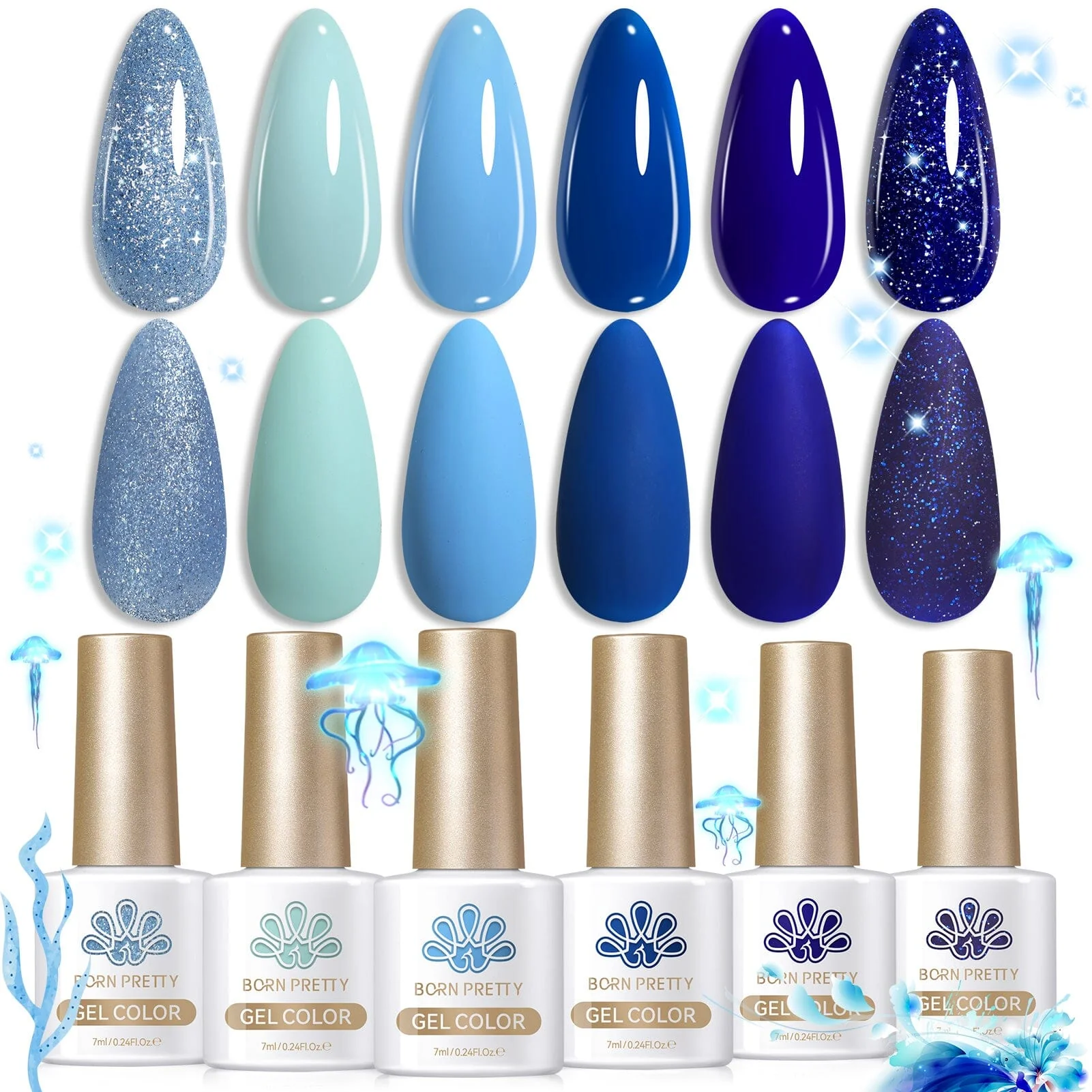 6 Colors Gel Polish S07 Blue Horizon 7ml