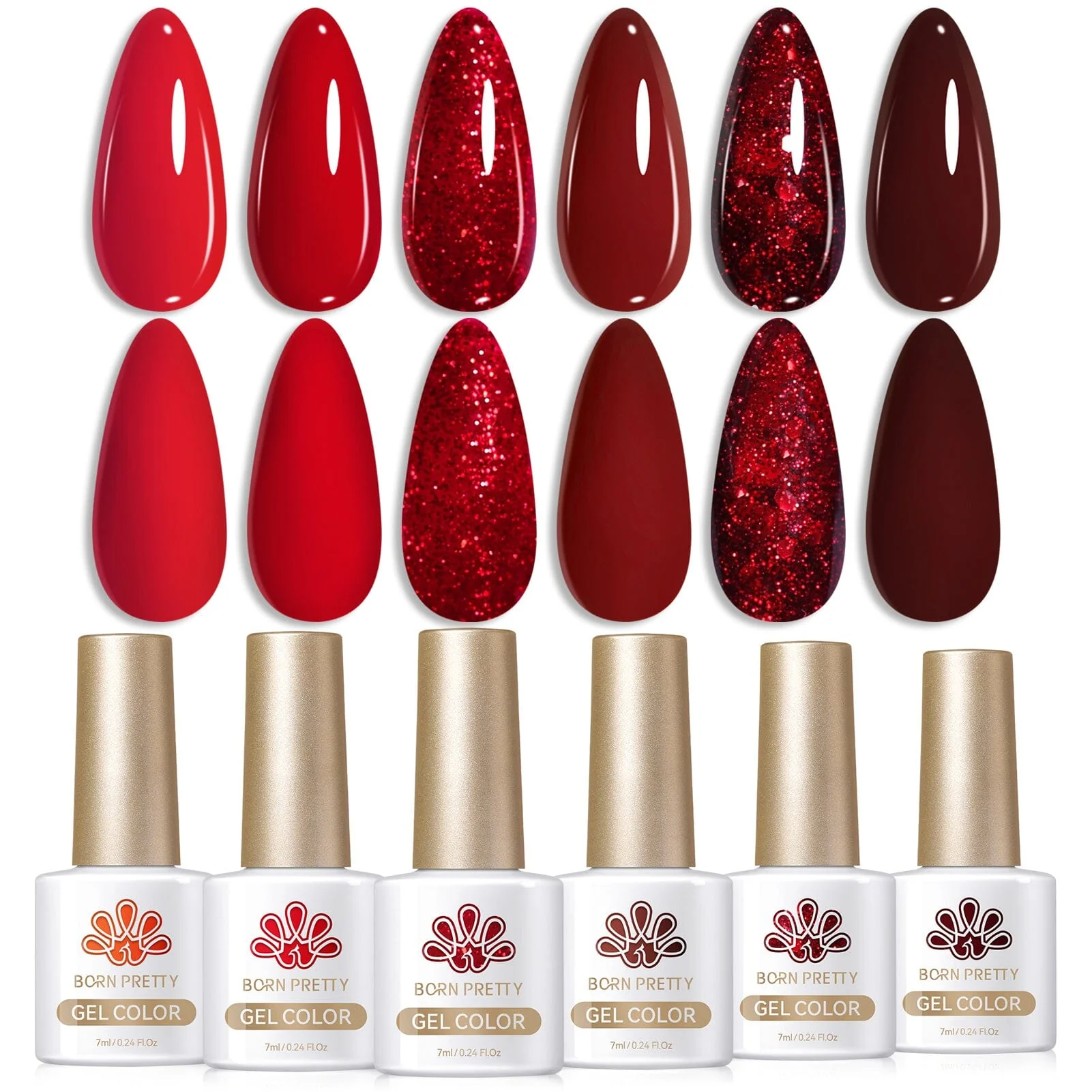 6 Bottles Color Gel Polish Set 7ml - Image 38