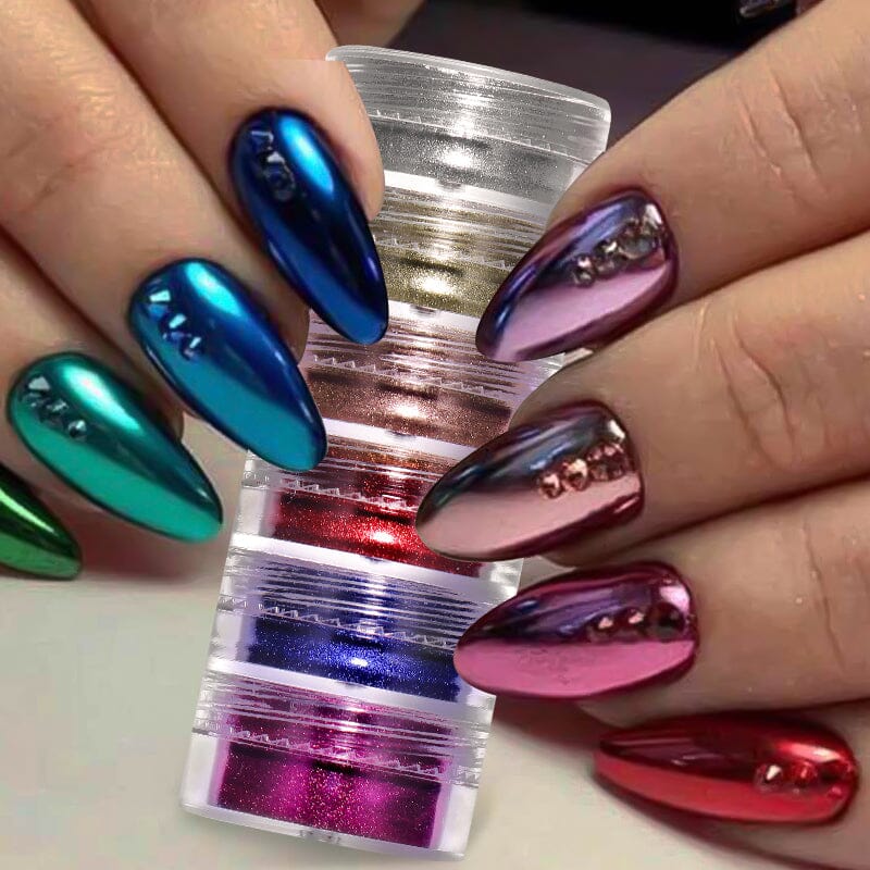 6 Boxes Chrome Nail Powder Set - Image 10