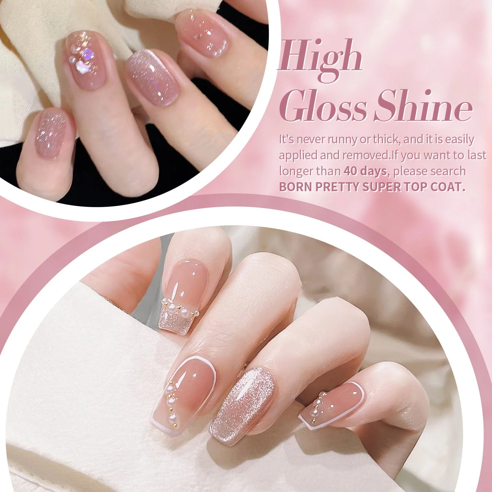 [US ONLY] 6 Colors Jelly Pink Cat Magnetic Gel Polish Set 7ml - Image 4
