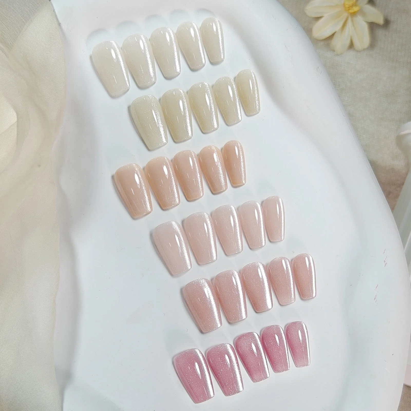 [US ONLY] 6 Colors Jelly Pink Cat Magnetic Gel Polish Set 7ml - Image 5