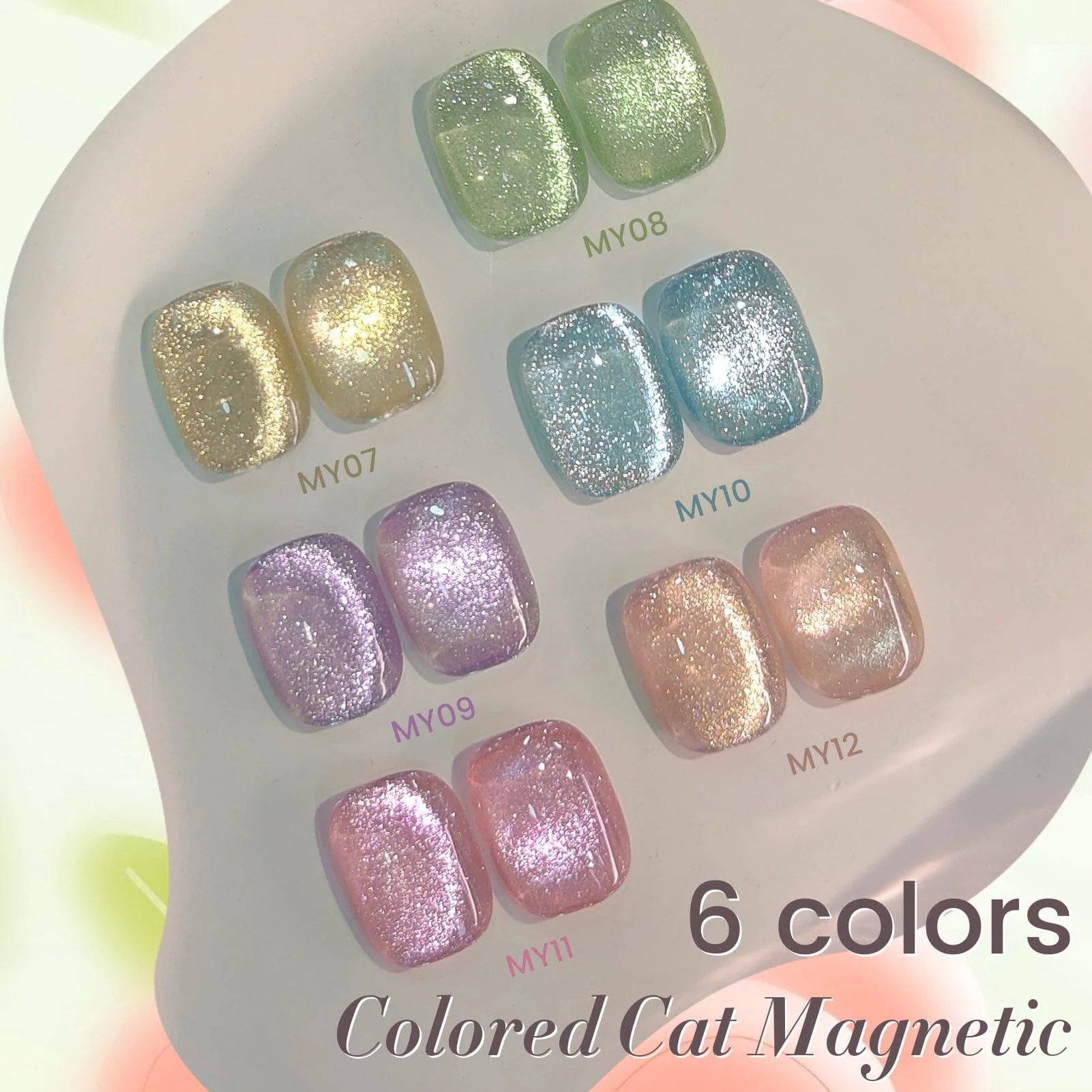 6 Colors Colored Cat Magnetic Gel M02 Light Flow 7ml - Image 10