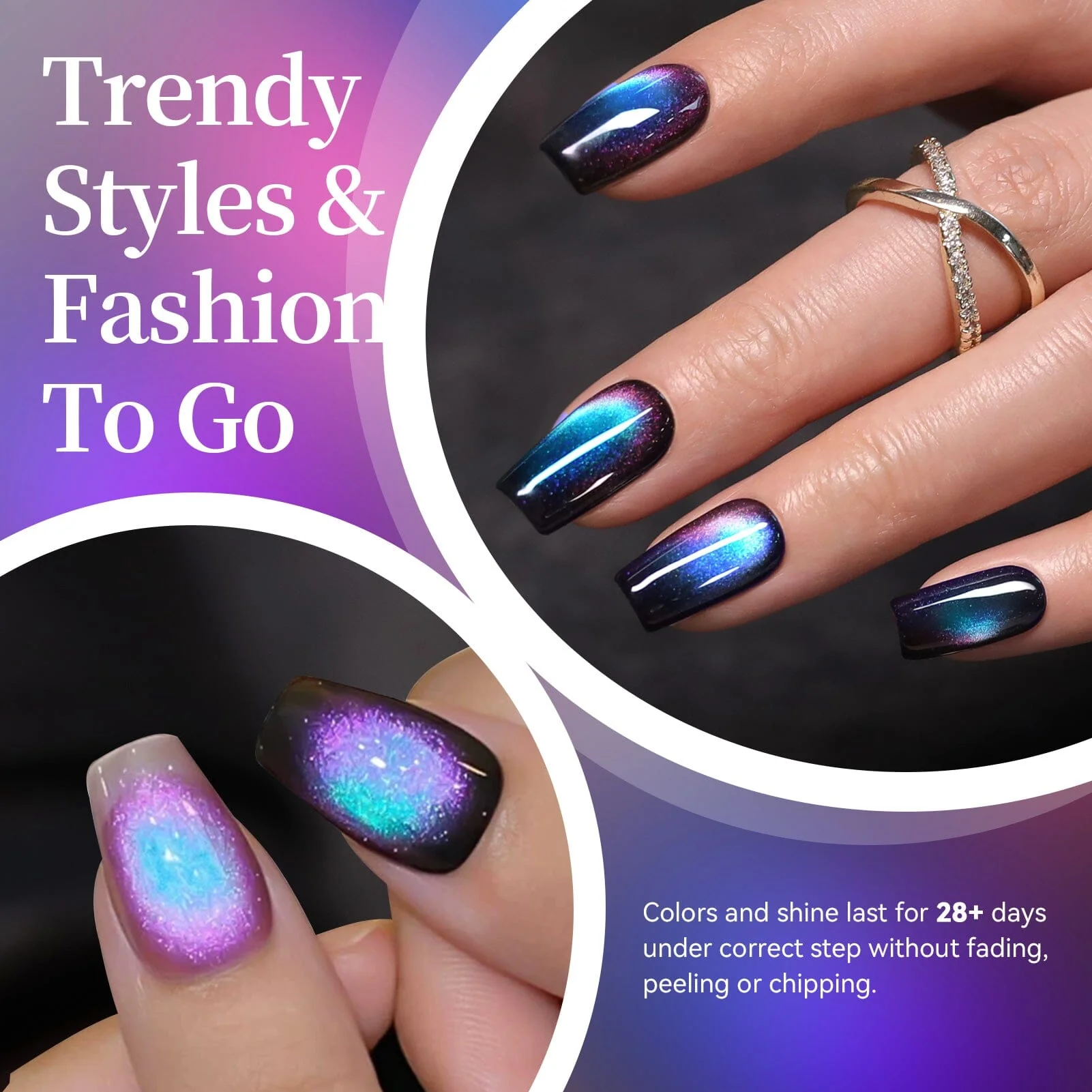 6 Colors Colored Cat Magnetic Gel M52 Romantic Universe 7ml - Image 3