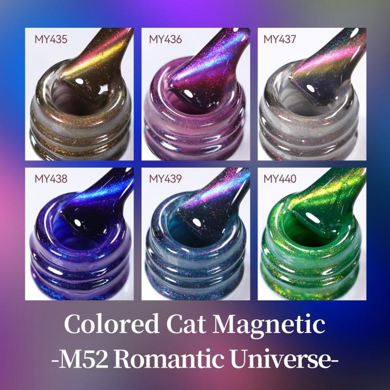 6 Colors Colored Cat Magnetic Gel M52 Romantic Universe 7ml - Image 7