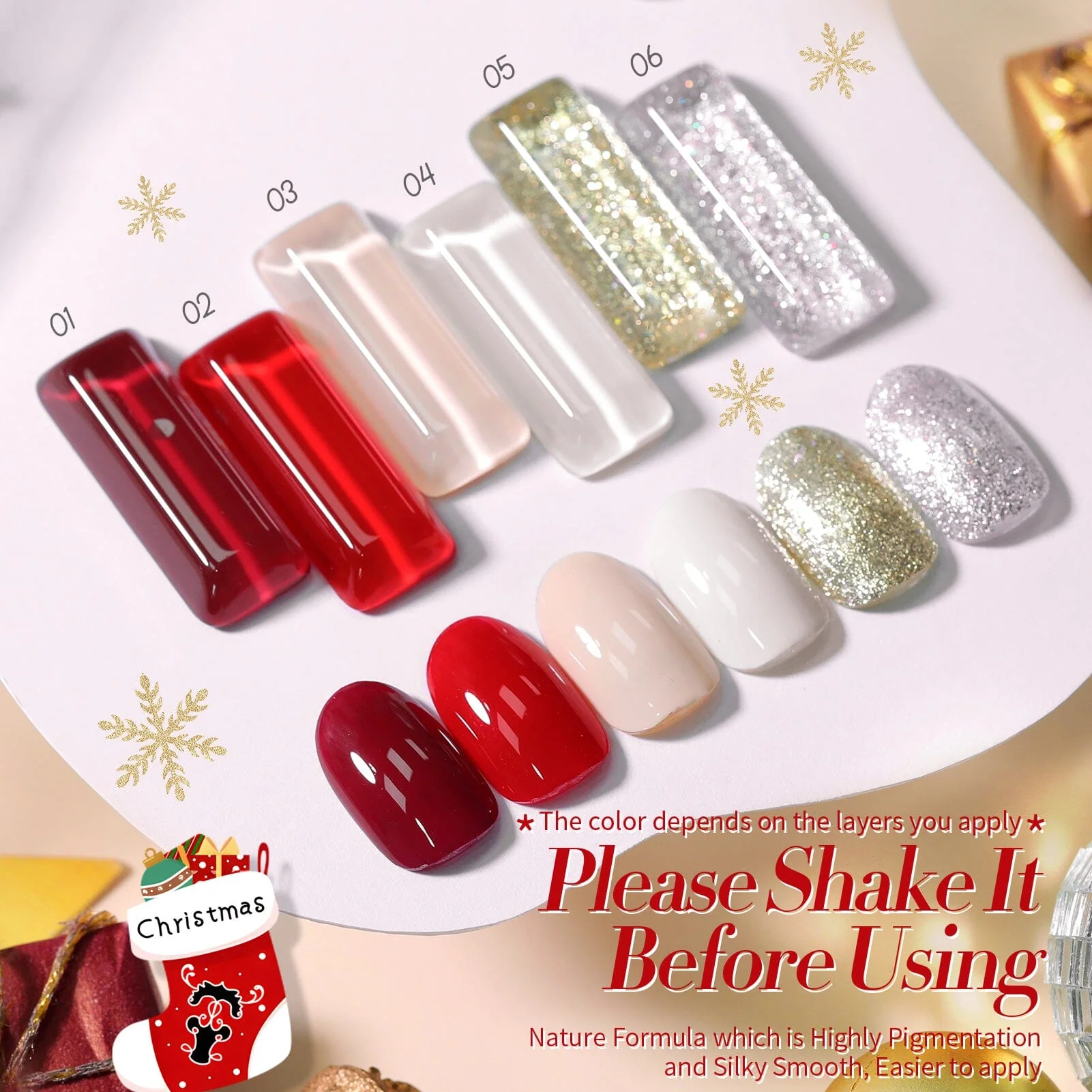 6 Colors Gel Polish S28 Winter Gala 7ml - Image 5