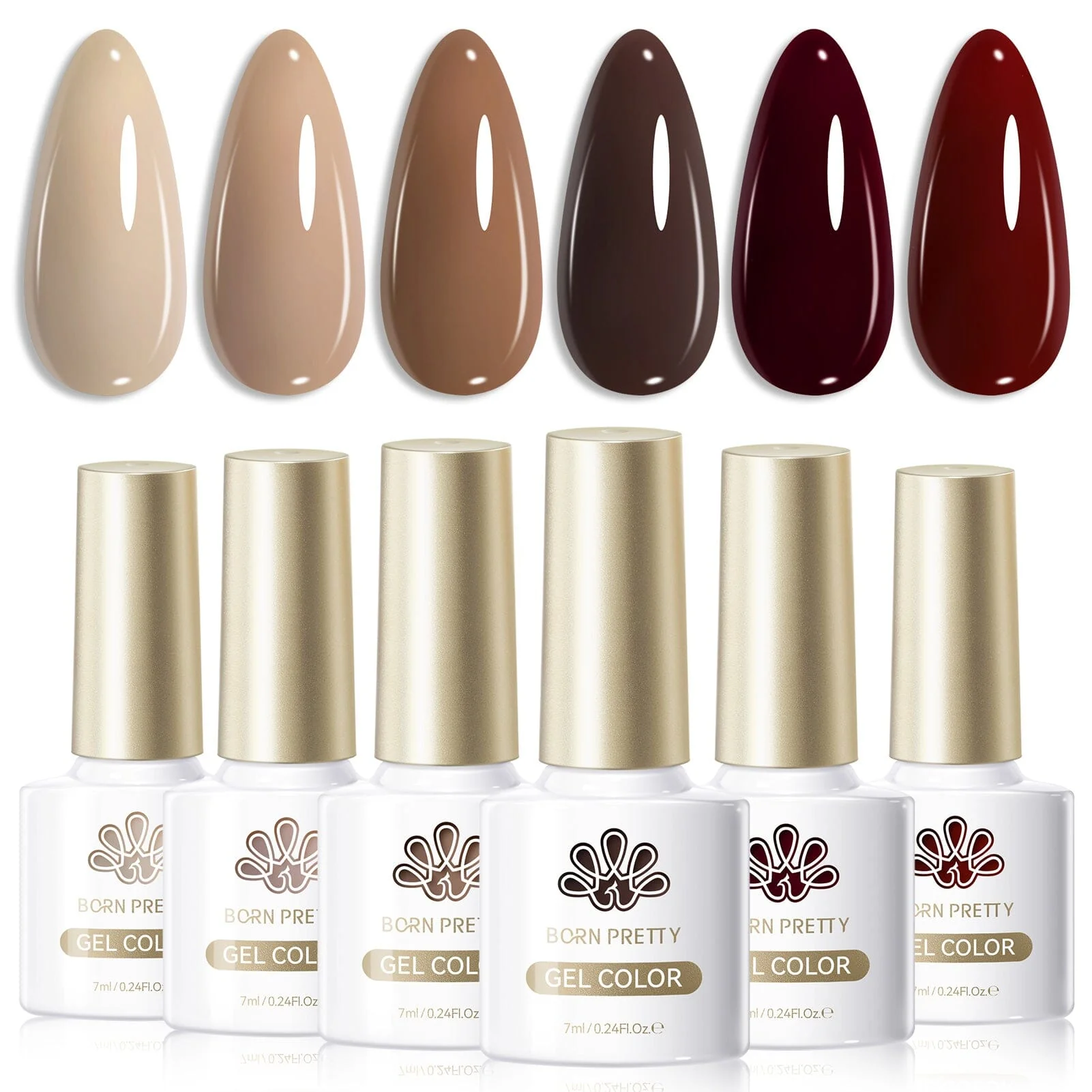 6 Colors Gel Polish Set S21 Raw Cacao 7ml