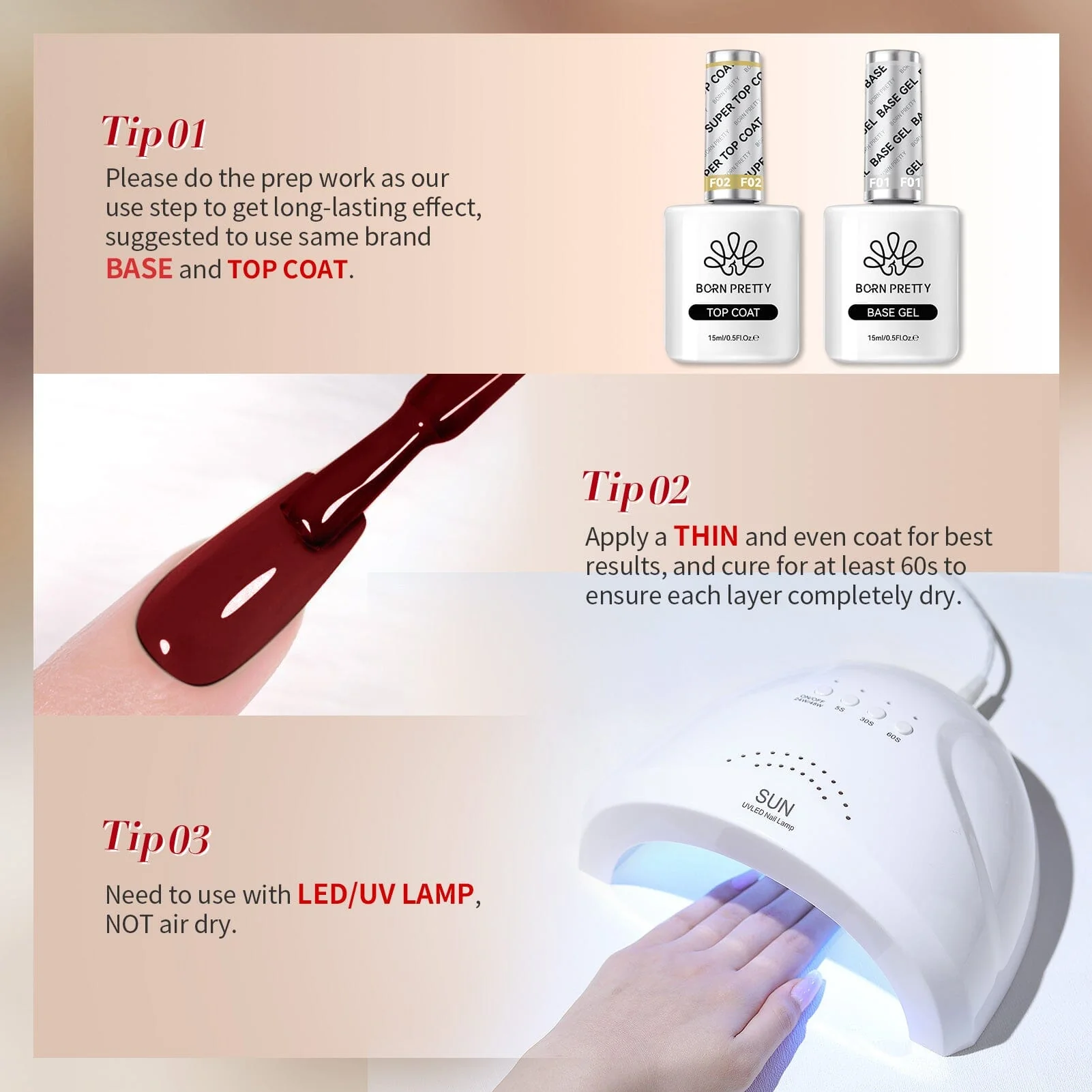 6 Colors Gel Polish Set S21 Raw Cacao 7ml - Image 7