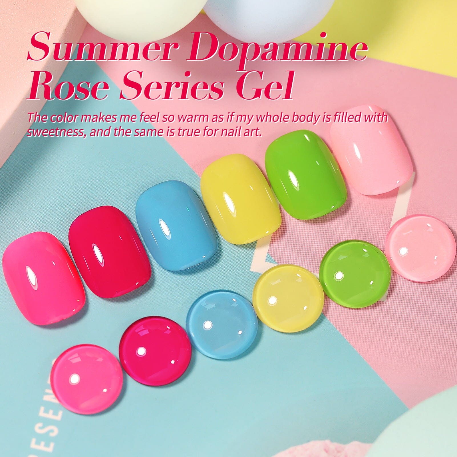 6 Colors Gel Polish Set S26 Summer Dopamine 7ml - Image 5