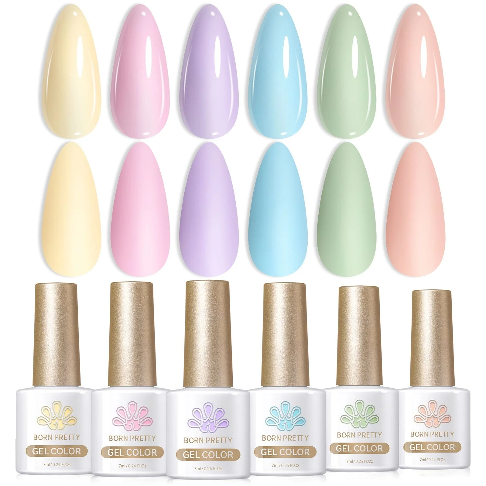 6 Bottles Color Gel Polish Set 7ml - Image 26