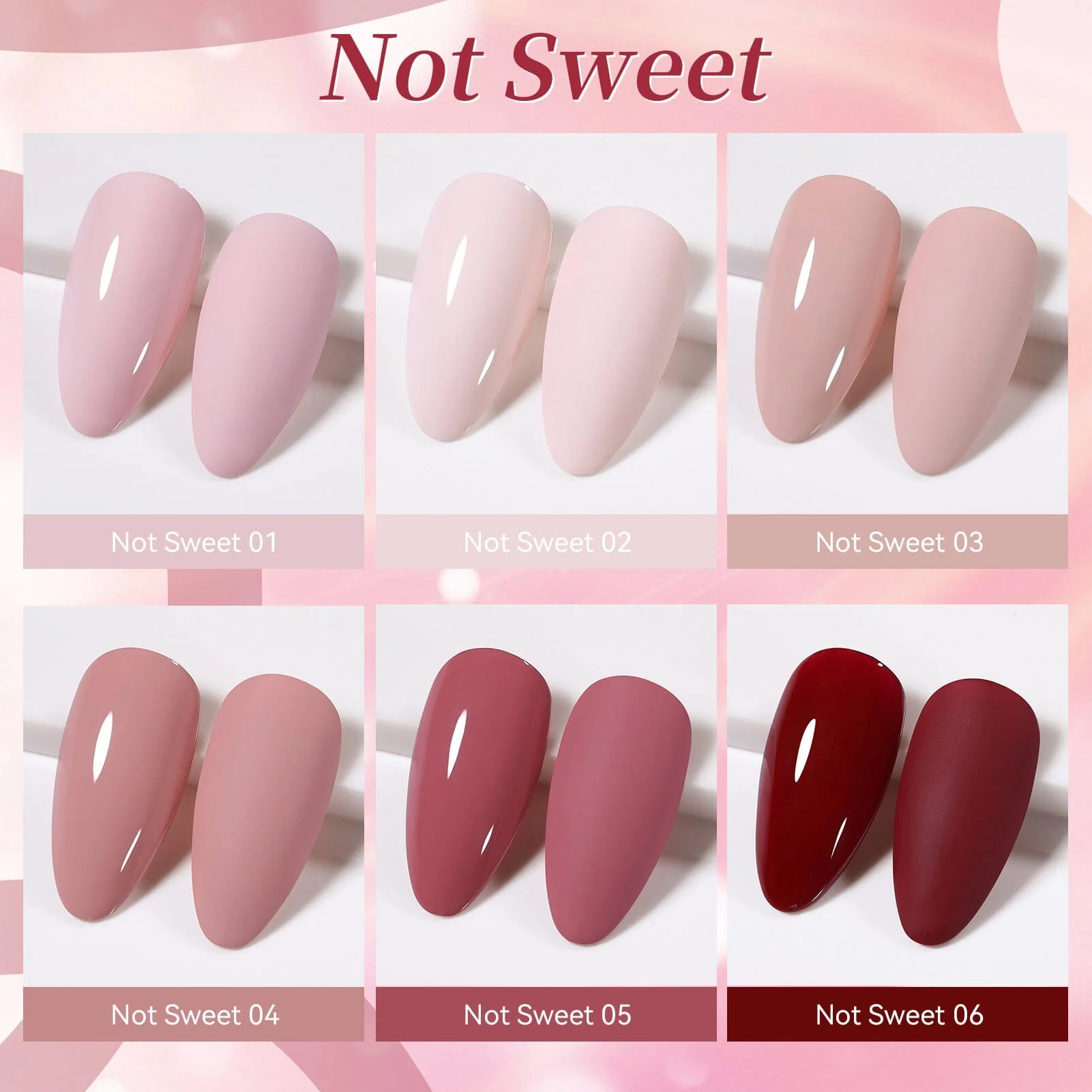 6 Colors Gel Set S49 Not Sweet 7ml - Image 2