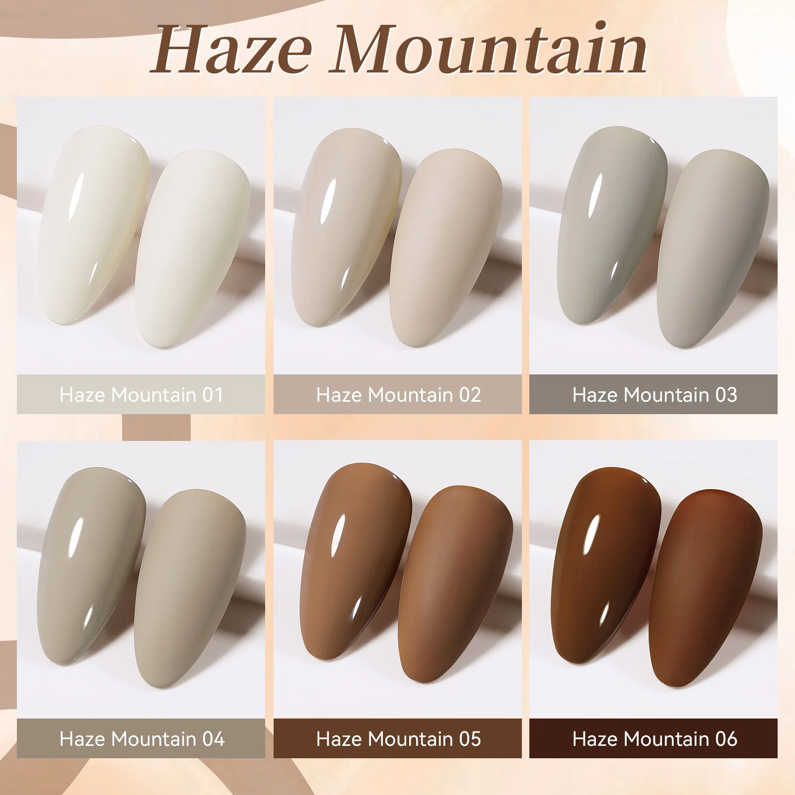 6 Colors Gel Set S53 Haze Mountain 7ml - Image 6