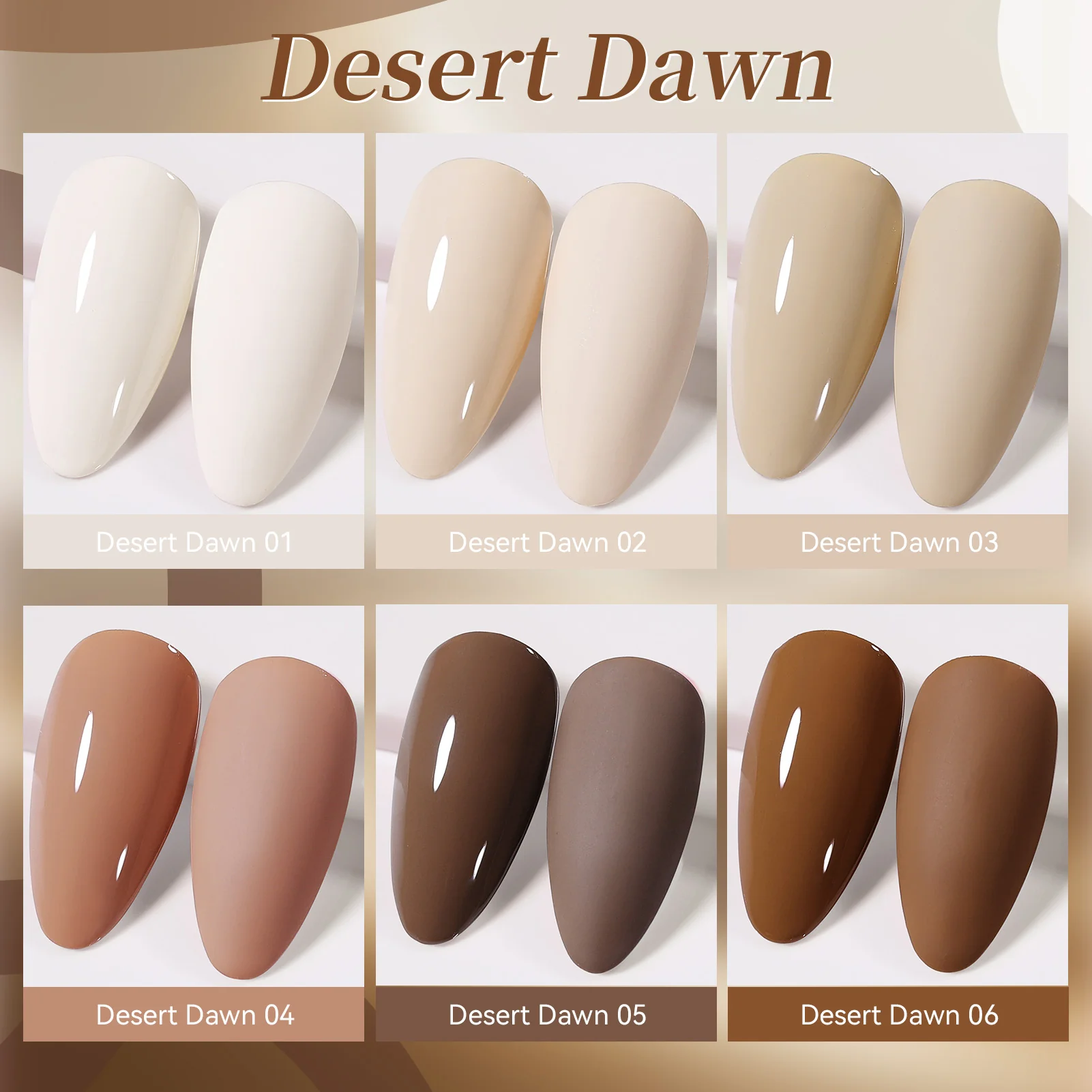 6 Colors Gel Set S54 Desert Dawn 7ml - Image 5