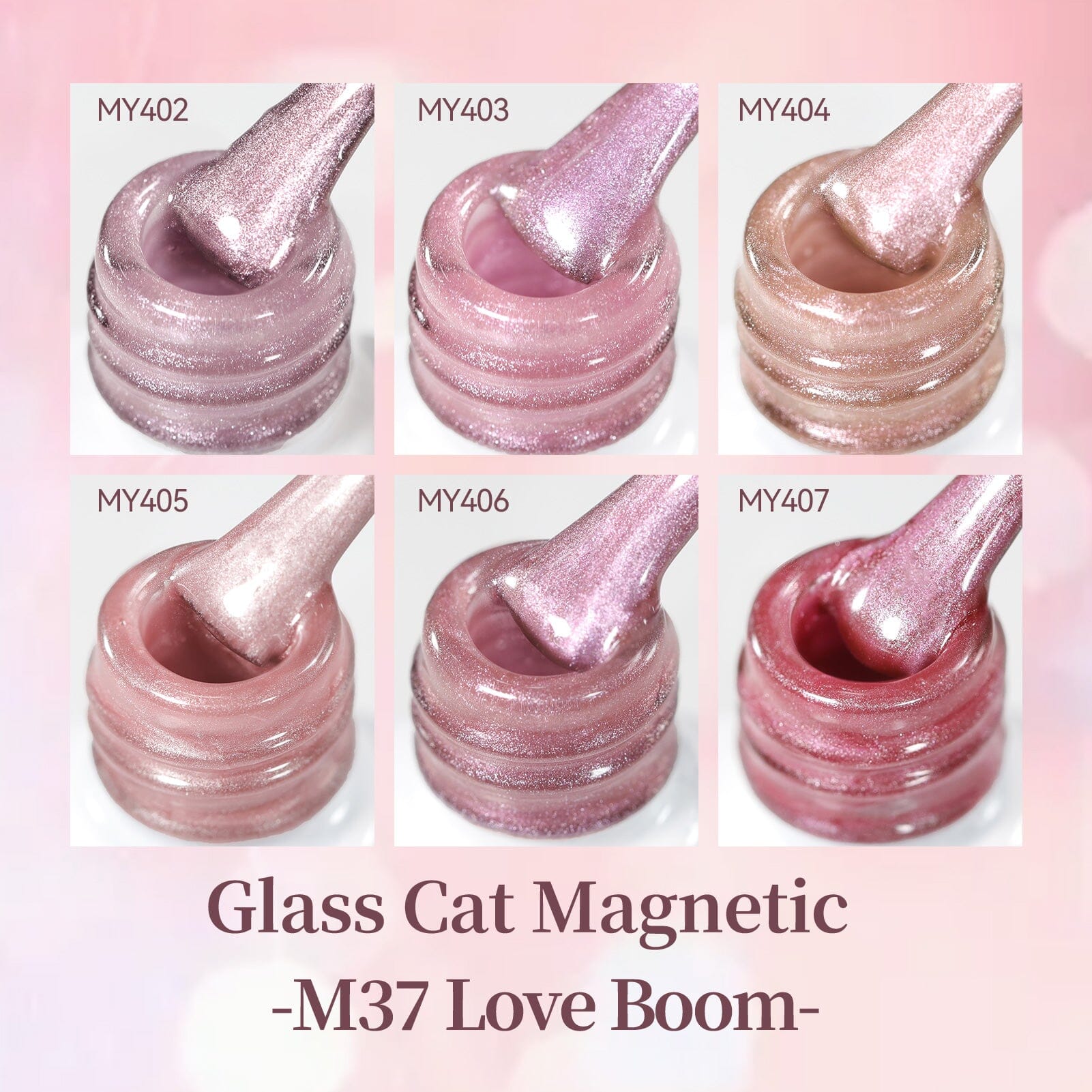 6 Colors Glass Cat Magnetic Gel M37 Love Boom 7ml - Image 5