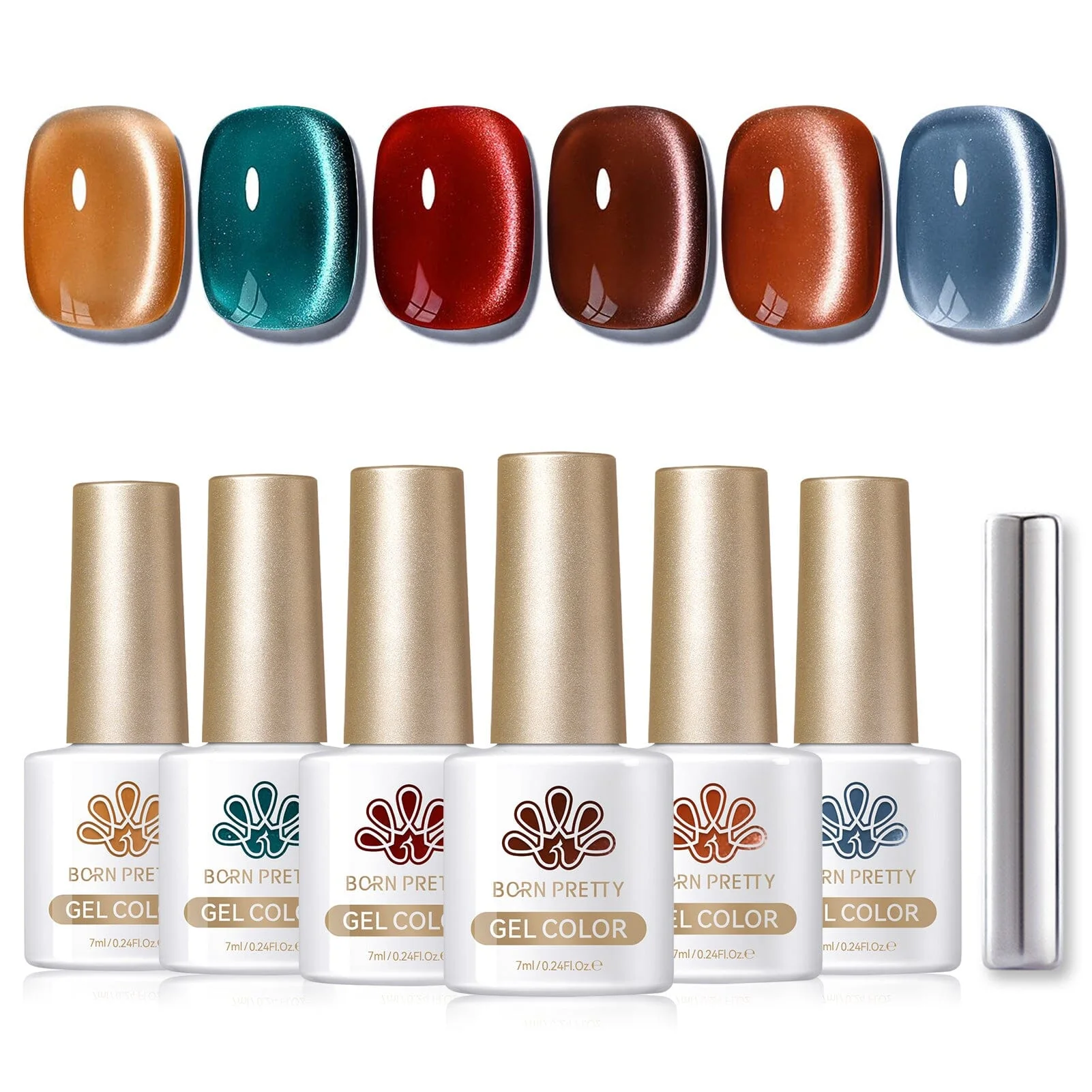 6 Colors Glass Cat Magnetic Gel M41 Black Orchid 7ml