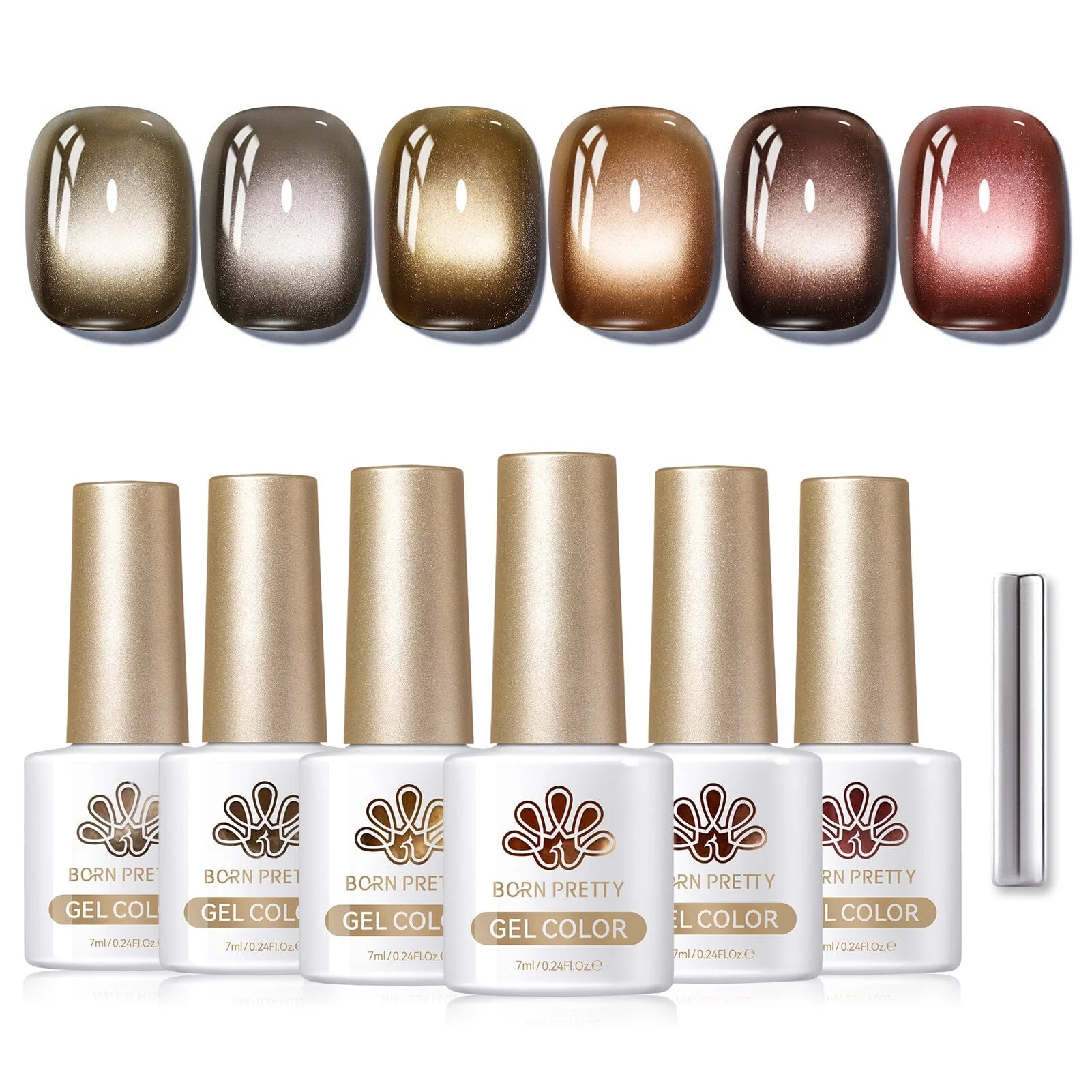 6 Colors Glass Cat Magnetic Gel M42 Sauvage 7ml
