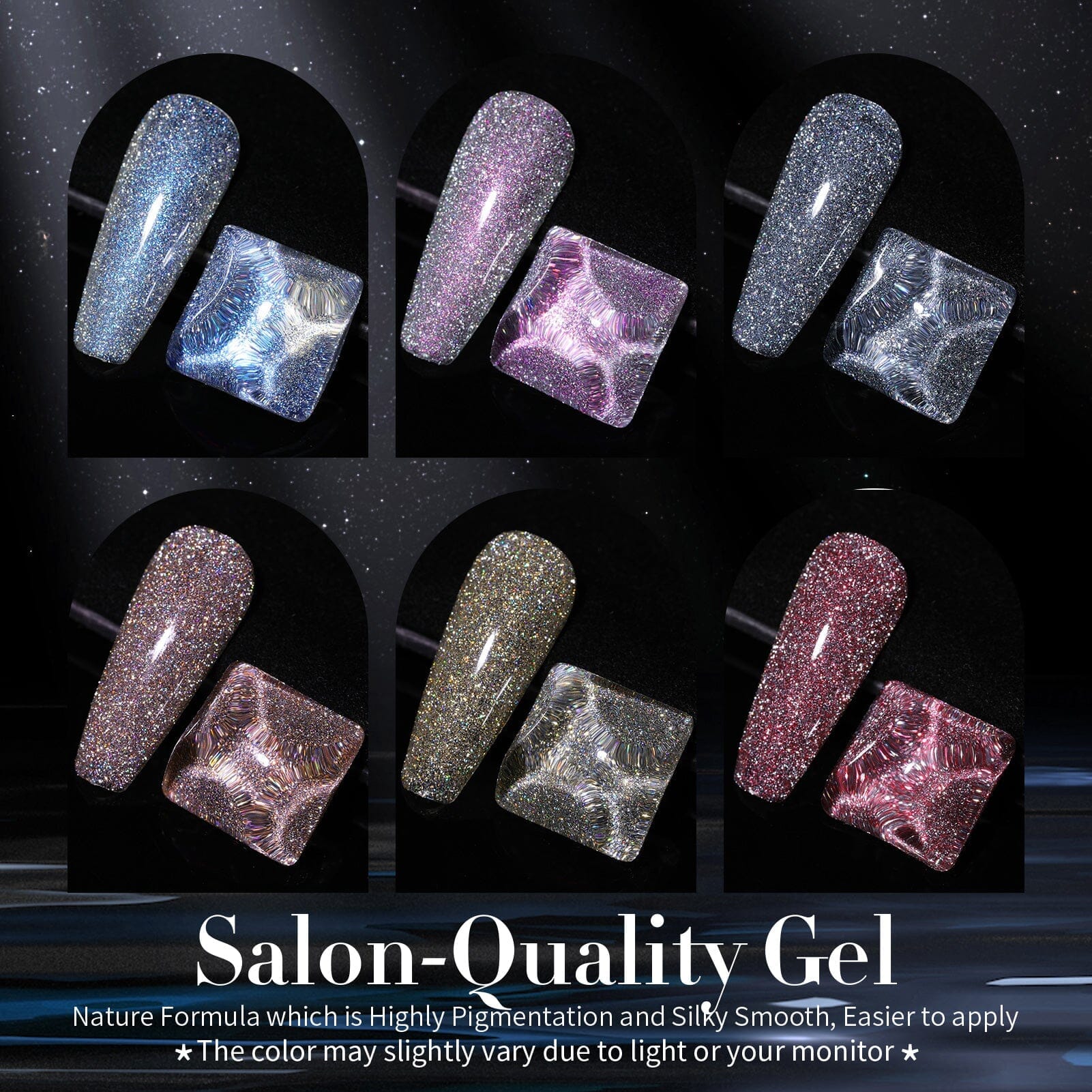 6 Colors Glitter Reflective Gel T05 Cloud 7ml - Image 8