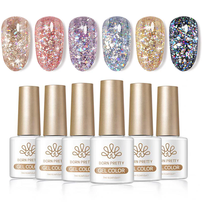 6 Colors Glitter Reflective Gel T07 Dream Star 7ml