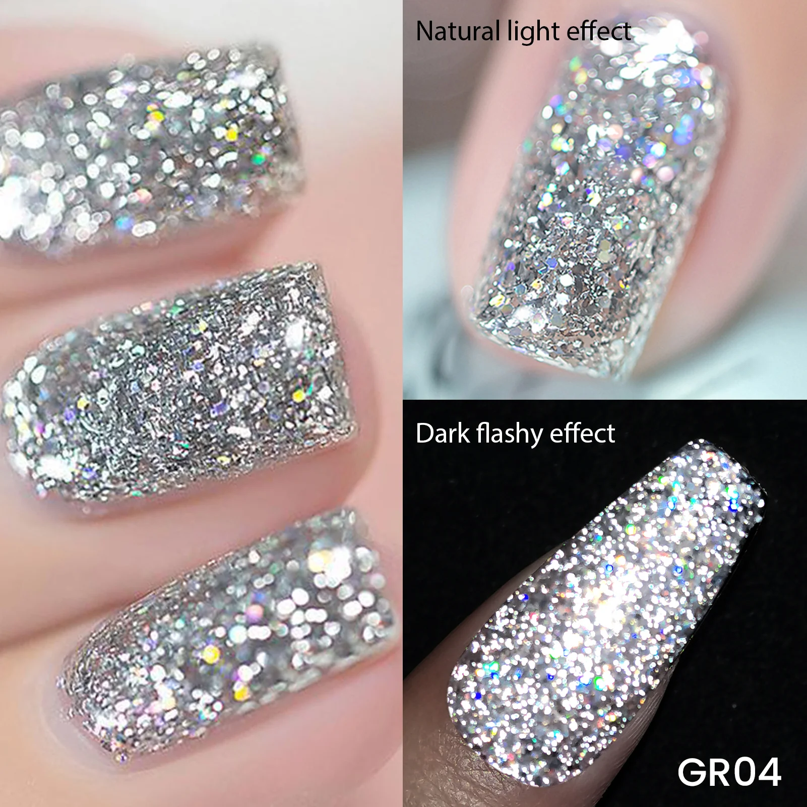 6 Colors Glitter Reflective Gel T07 Dream Star 7ml - Image 5