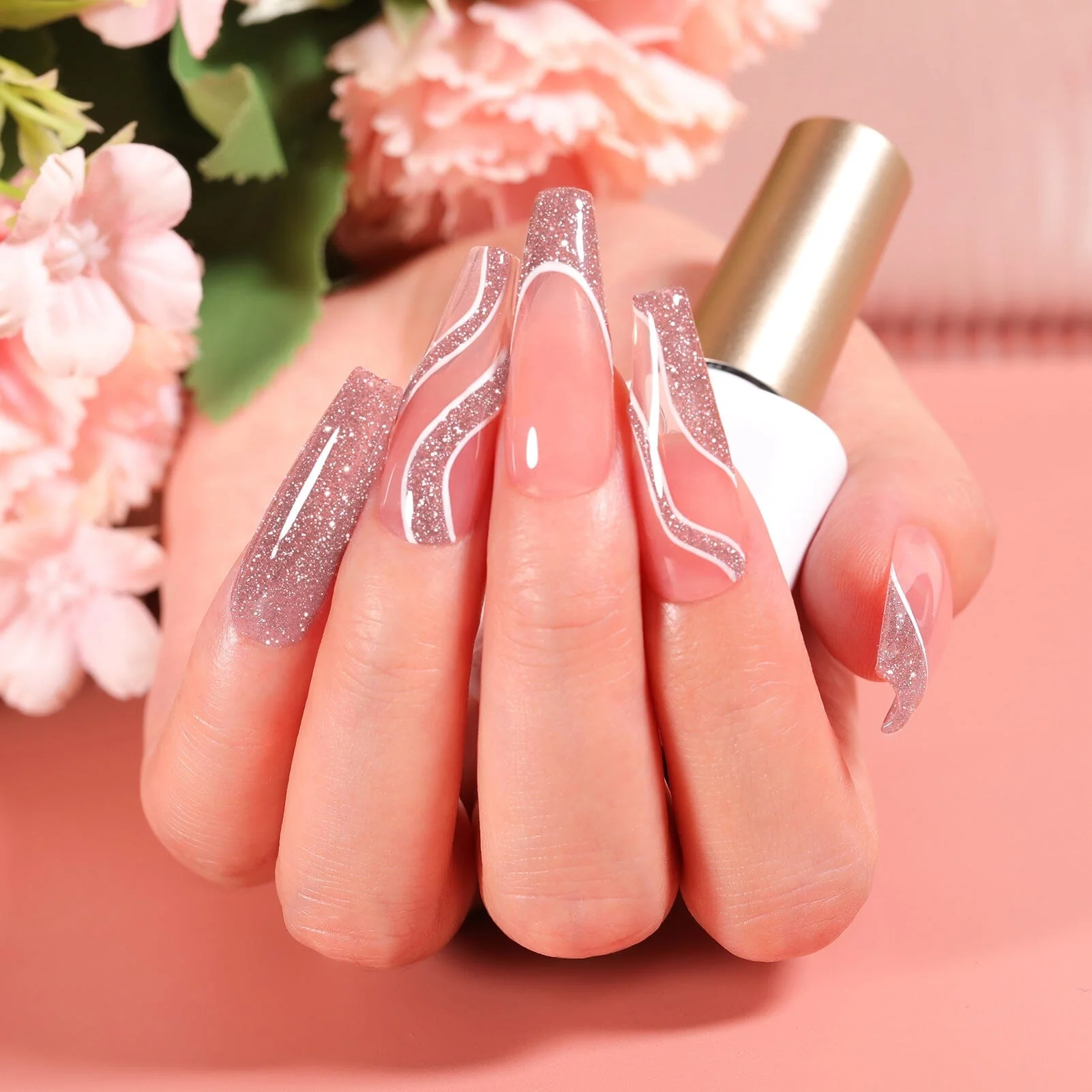 6 Colors Glitter Reflective Gel T08 Night Stars 7ml - Image 10
