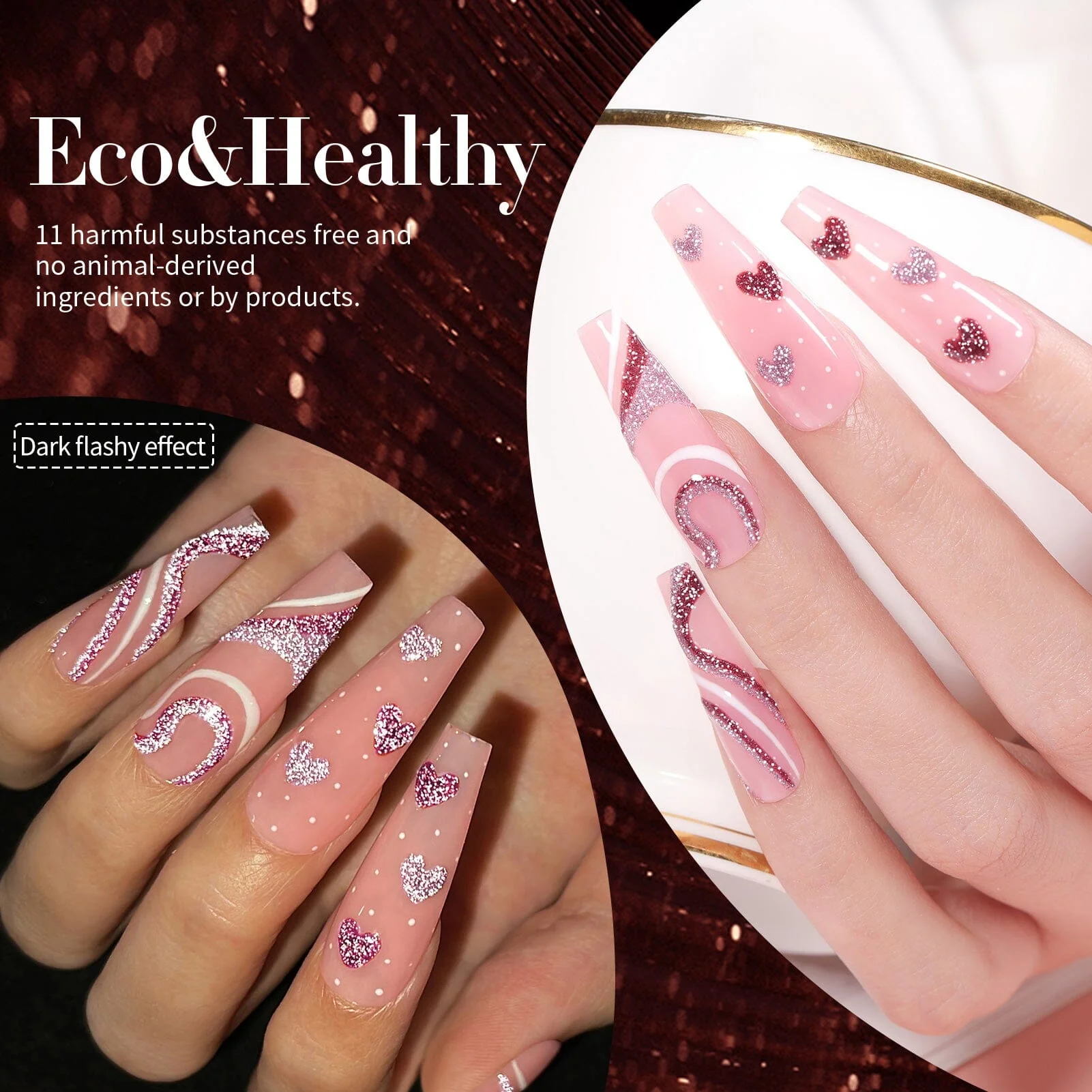 6 Colors Glitter Reflective Gel T08 Night Stars 7ml - Image 5