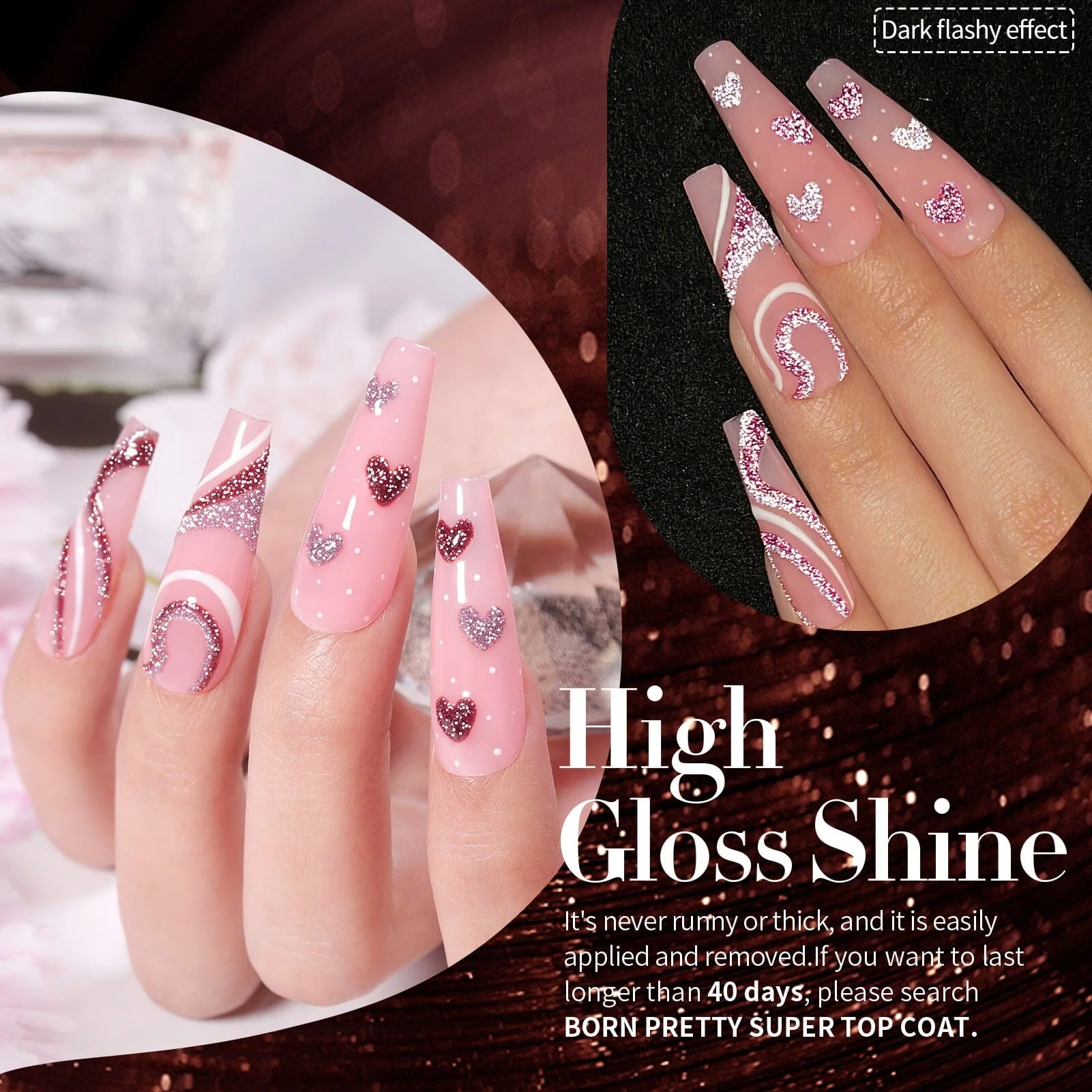 6 Colors Glitter Reflective Gel T08 Night Stars 7ml - Image 7