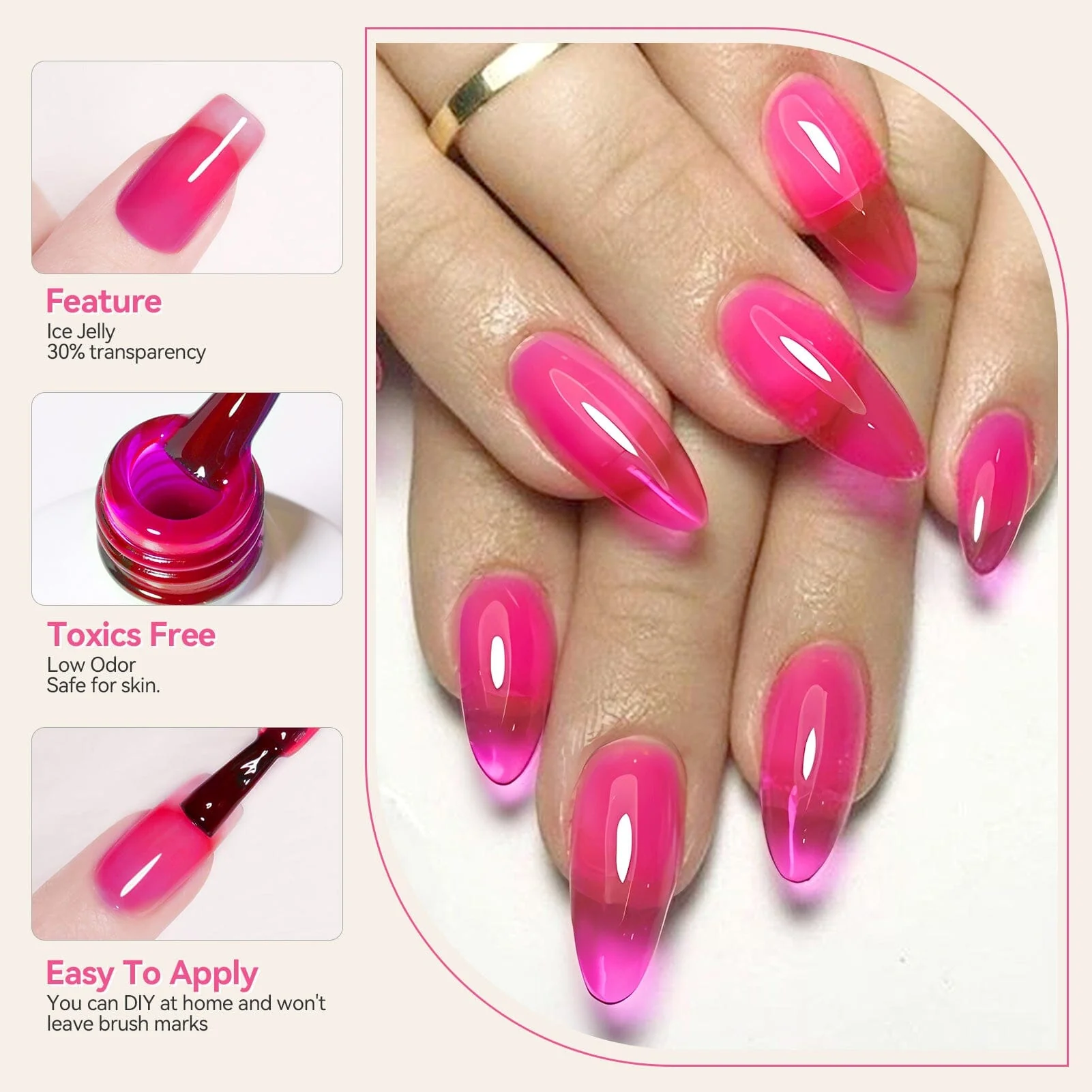 6 Colors Jelly Gel J29 Neon Garden 7ml - Image 4