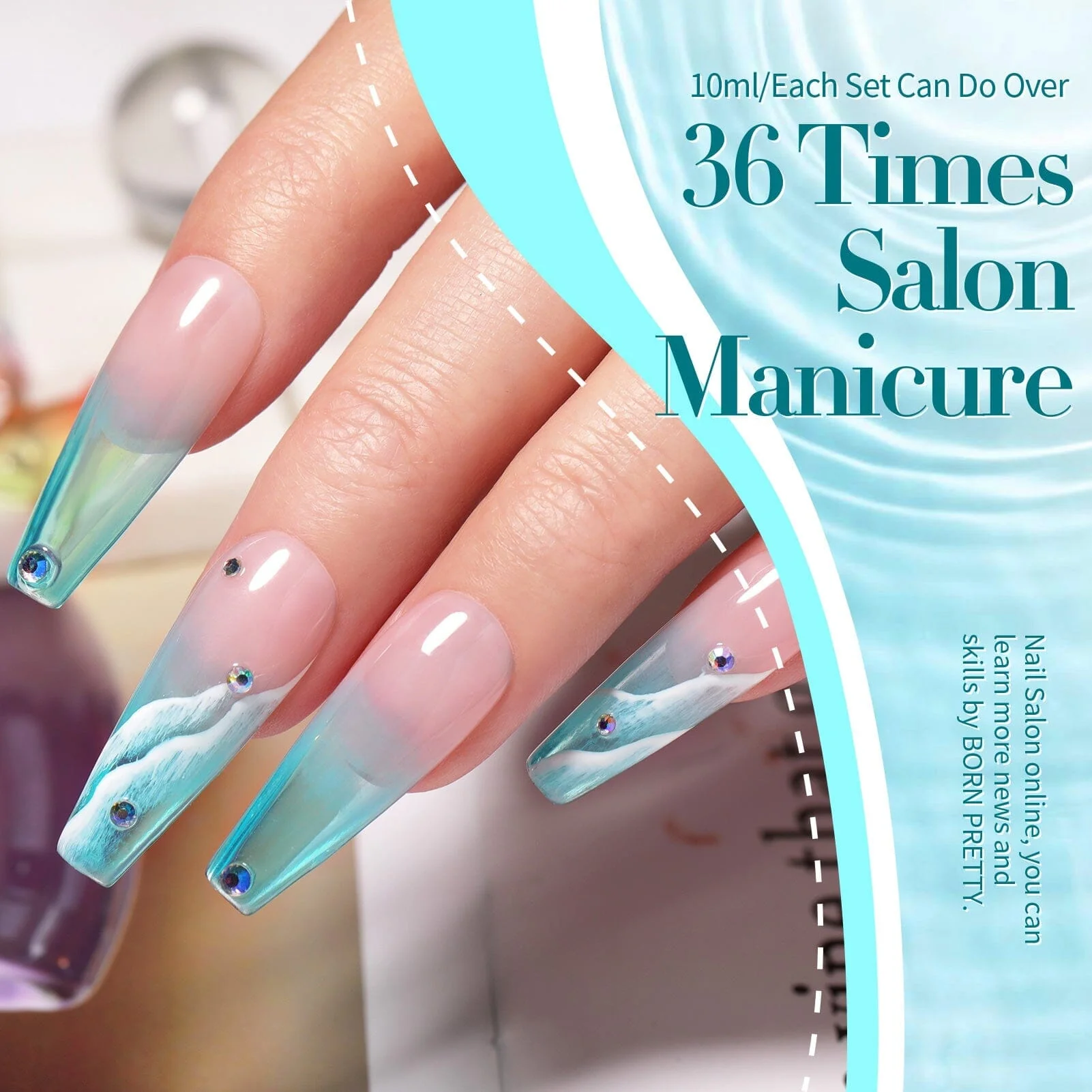 6 Colors Jelly Gel J30 Sea Glass 7ml - Image 2