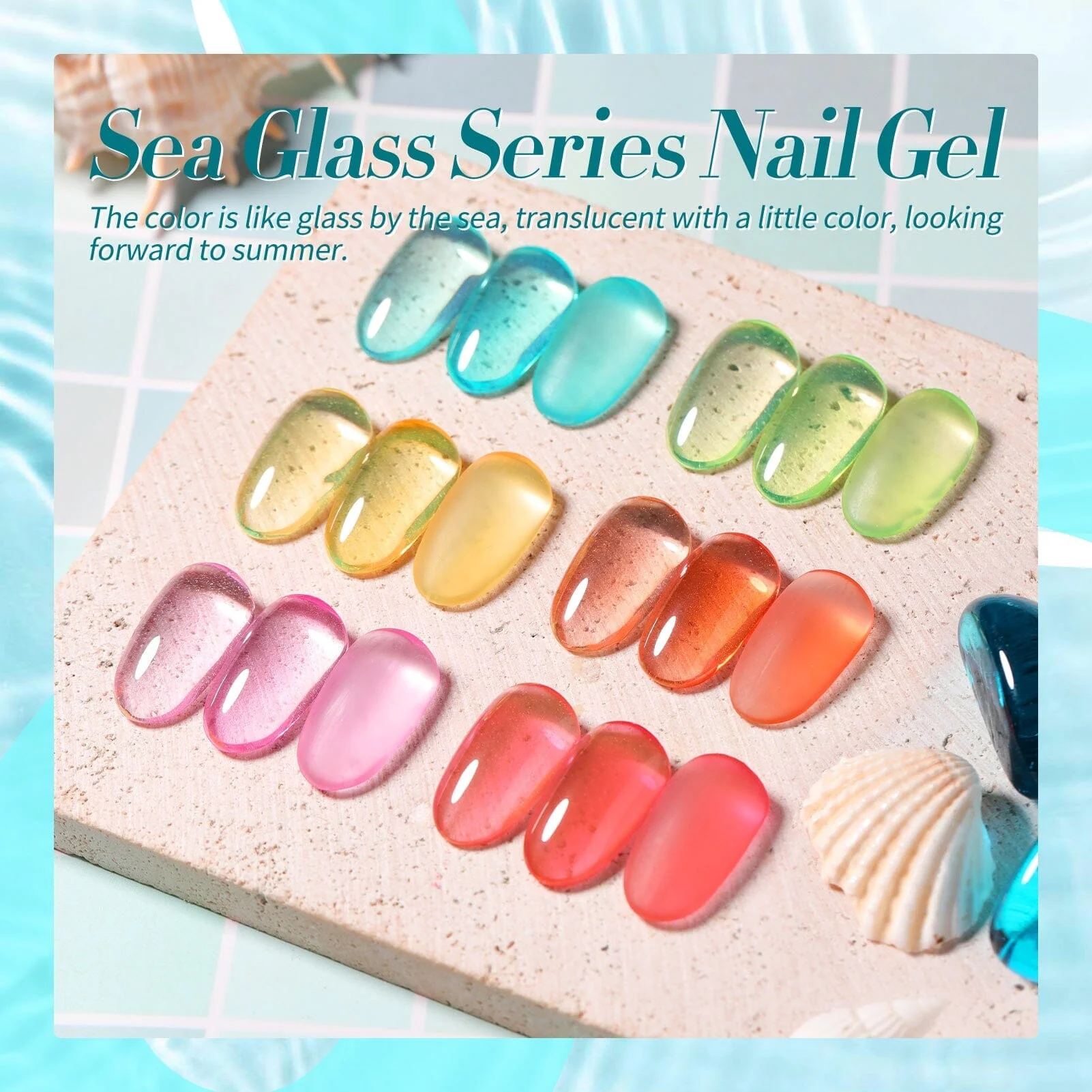 6 Colors Jelly Gel J30 Sea Glass 7ml - Image 6