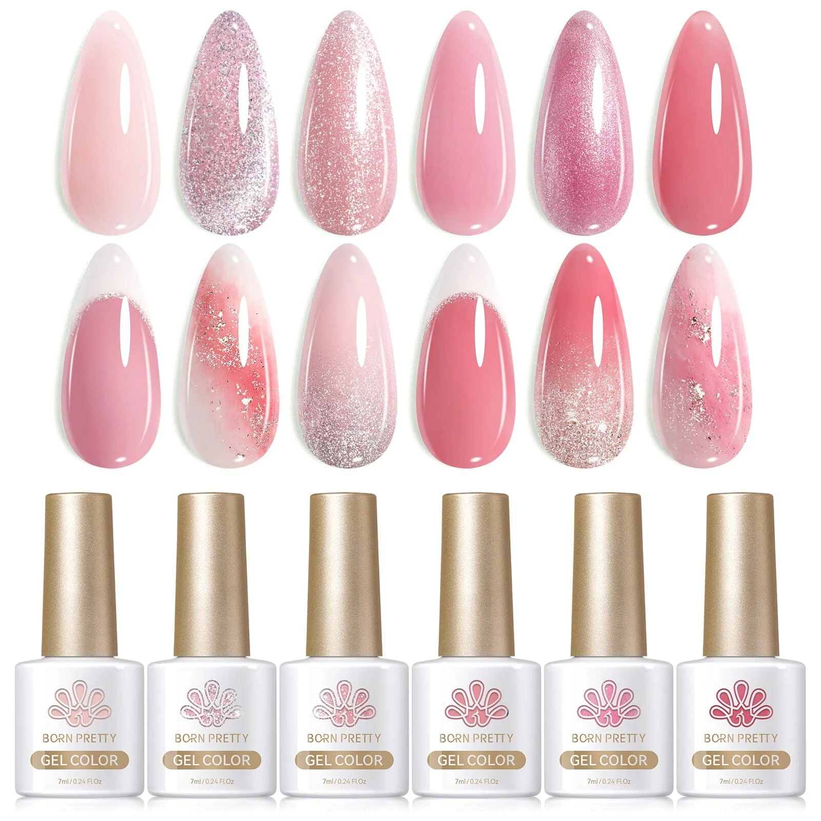 6 Colors Jelly Gel J44 Fantasy Rose 7ml