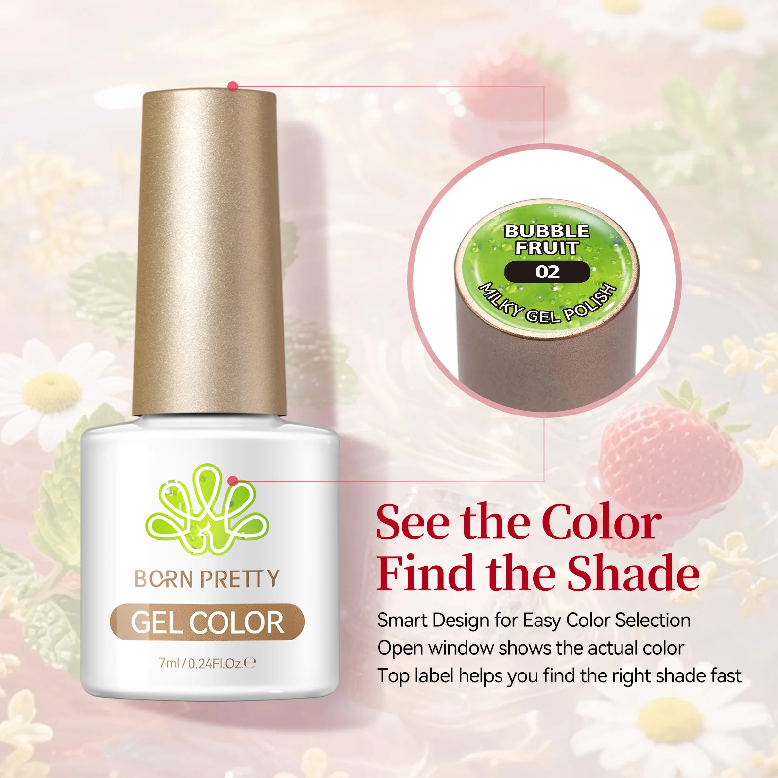 6 Colors Jelly Gel J58 Bubble Fruit 7ml - Image 8