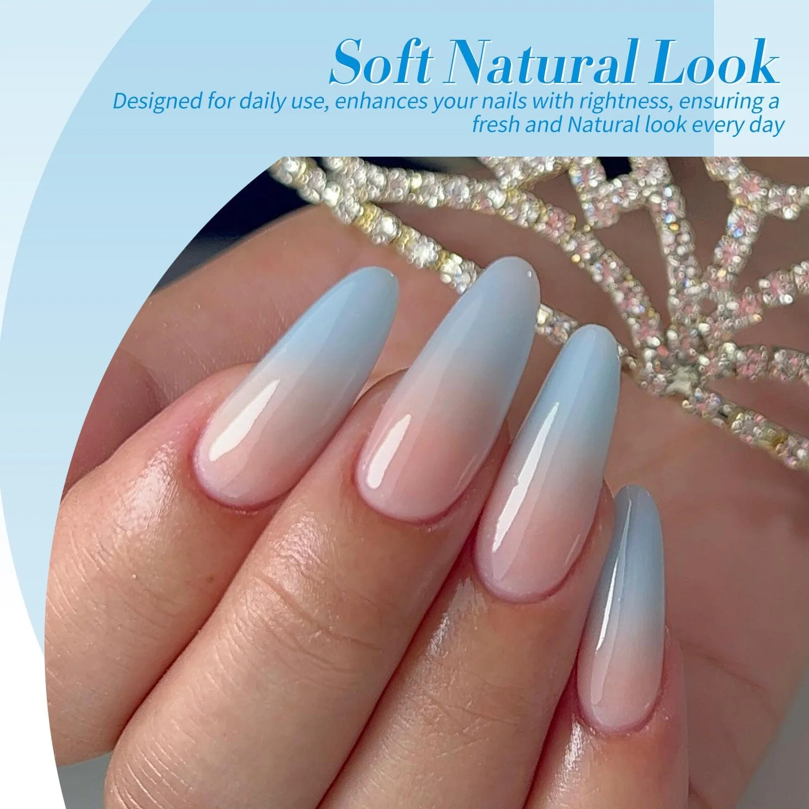 6 Colors Jelly Magnetic Gel J43 Blue Stars 7ml - Image 4