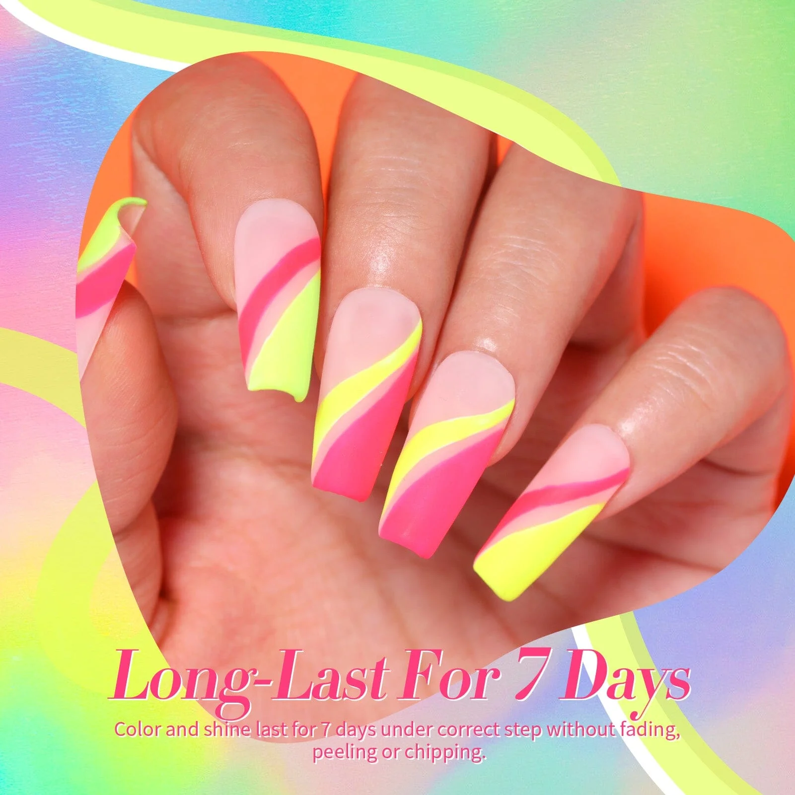 6 Colors Neon Nail Polish Set 6ml - Image 3