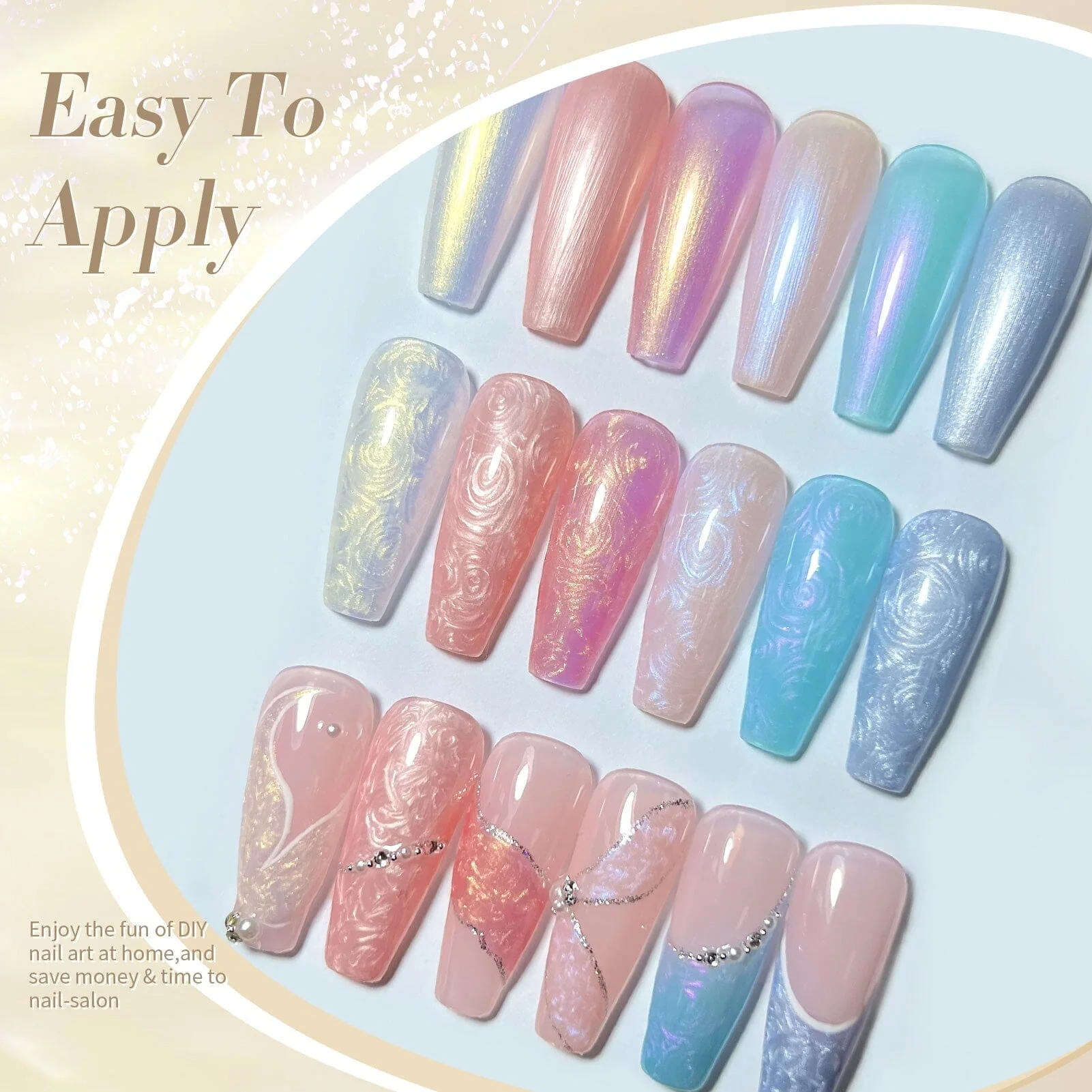 6 Colors Pearl Thread Swirl Gel T12 Hazy Rain 7ml - Image 8
