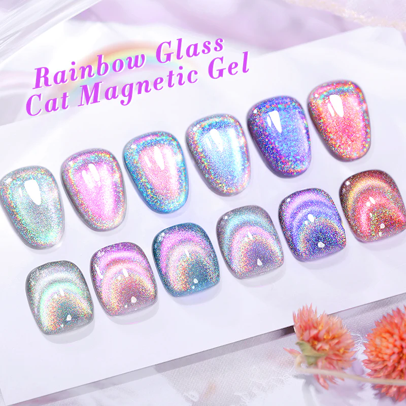 6 Colors Rainbow Glass Cat Magnetic Gel M10 Colorful Laser 7ml - Image 7