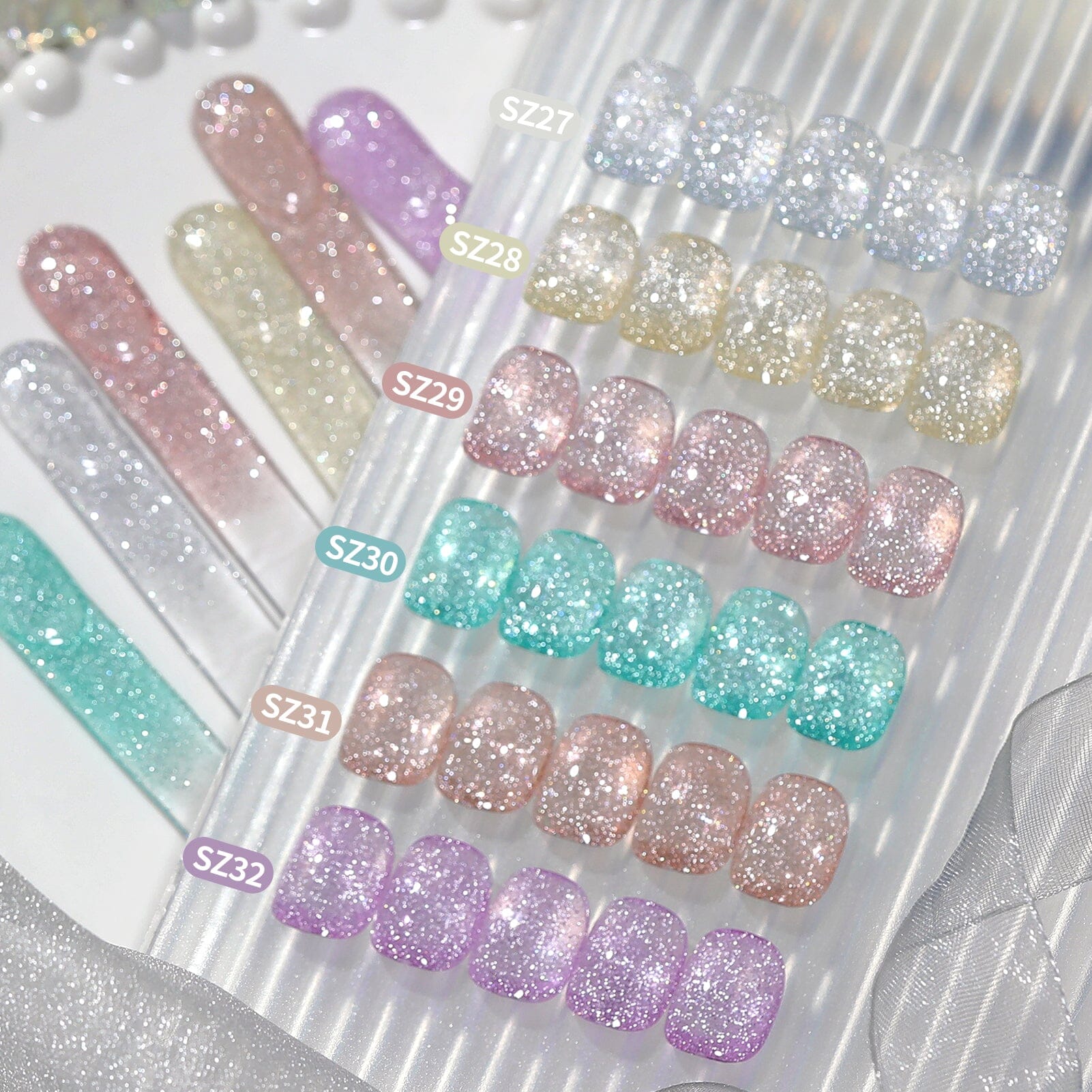6 Colors Reflective Glitter Gel T20 Carat Mirage 7ml - Image 8