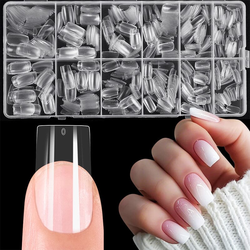 600pcs Square Transparent False Nail Tips