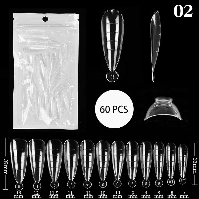 60pcs #02 Extension Gel Dual Forms - Image 3