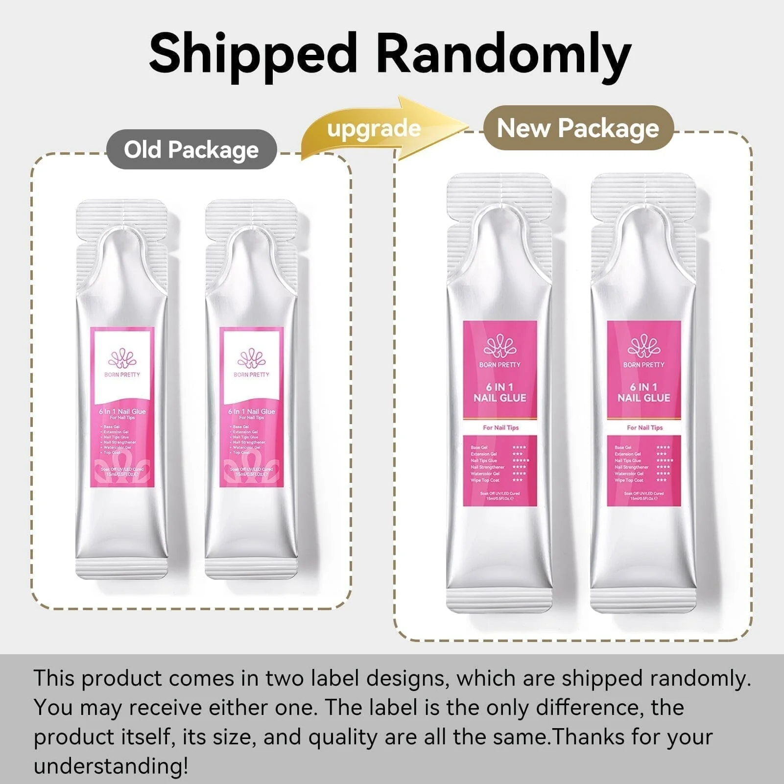 2pcs Set 6 in 1 Nail Glue Gel Polish 15ml - Image 7