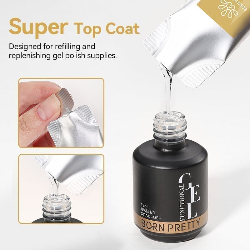 3pcs Super Top Coat 15ml (Bag) - Image 2