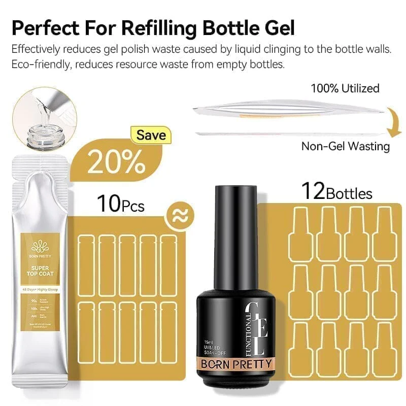 3pcs Super Top Coat 15ml (Bag) - Image 8