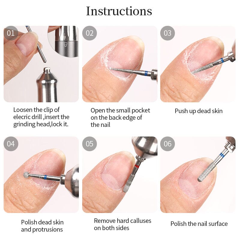 7pcs Nail Drill Bits Set #07 - Image 3