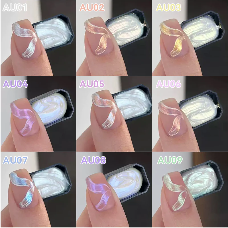 9 Colors 4 In 1 3D Pat Painting Gel Aurora Veil - Image 5