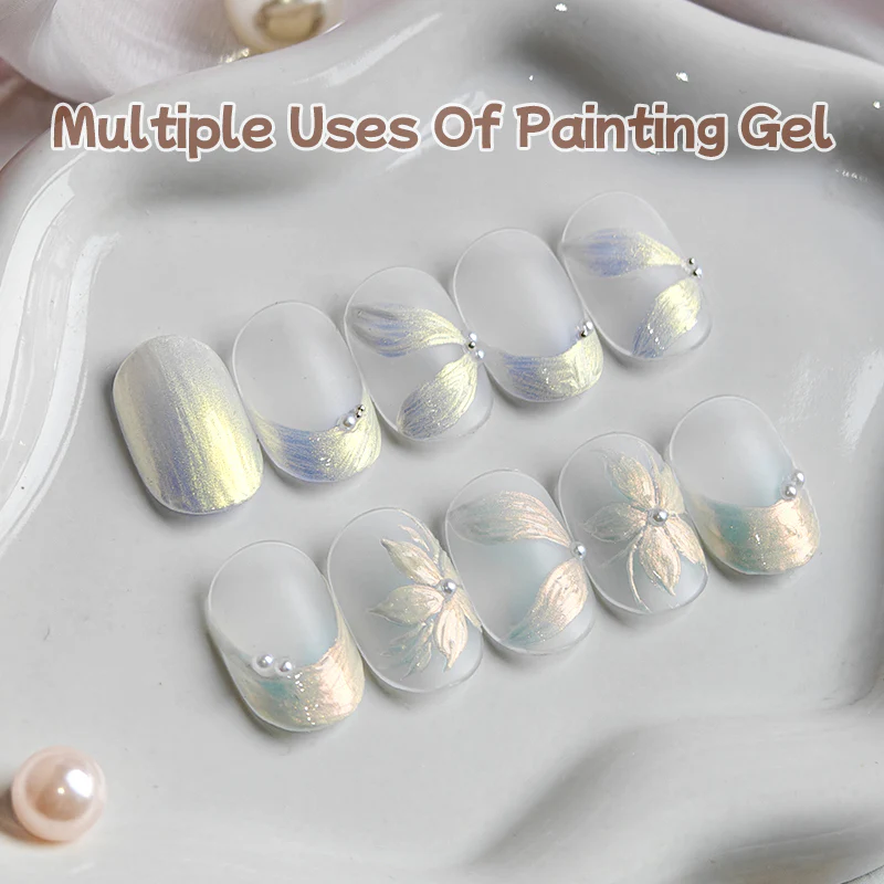 9 Colors 4 In 1 3D Pat Painting Gel Aurora Veil - Image 6