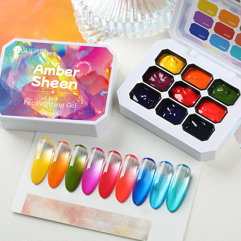 9 Colors 4 in 1 Pat Painting Gel Amber Sheen