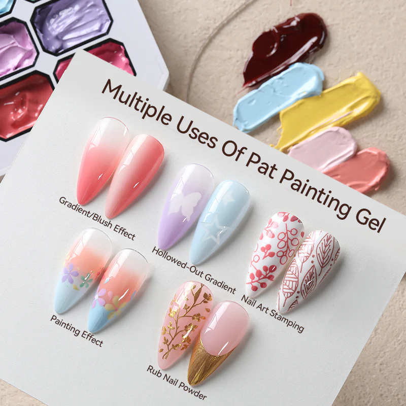 9 Colors 4 in 1 Pat Painting Gel Amber Sheen - Image 5