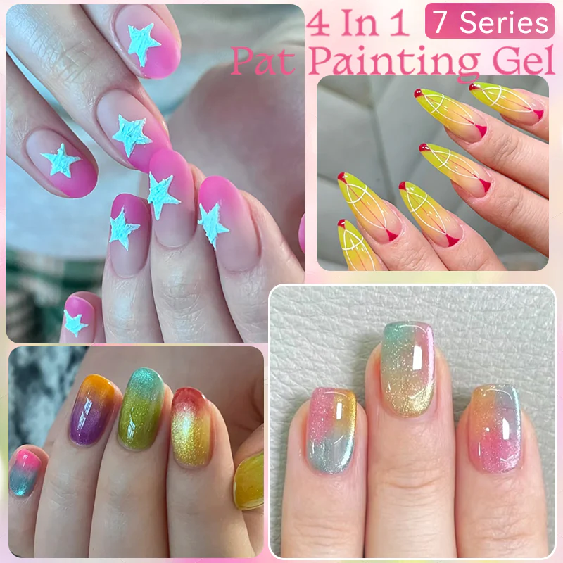 9 Colors 4 in 1 Pat Painting Gel Amber Sheen - Image 8