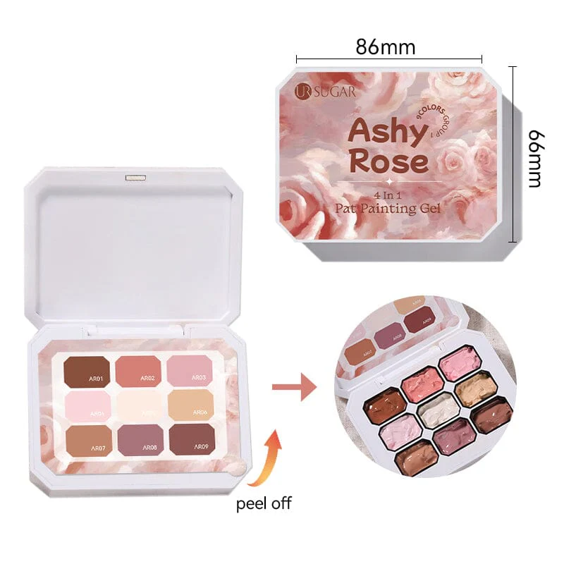 9 Colors 4 in 1 Pat Painting Gel Ashy Rose - Image 10