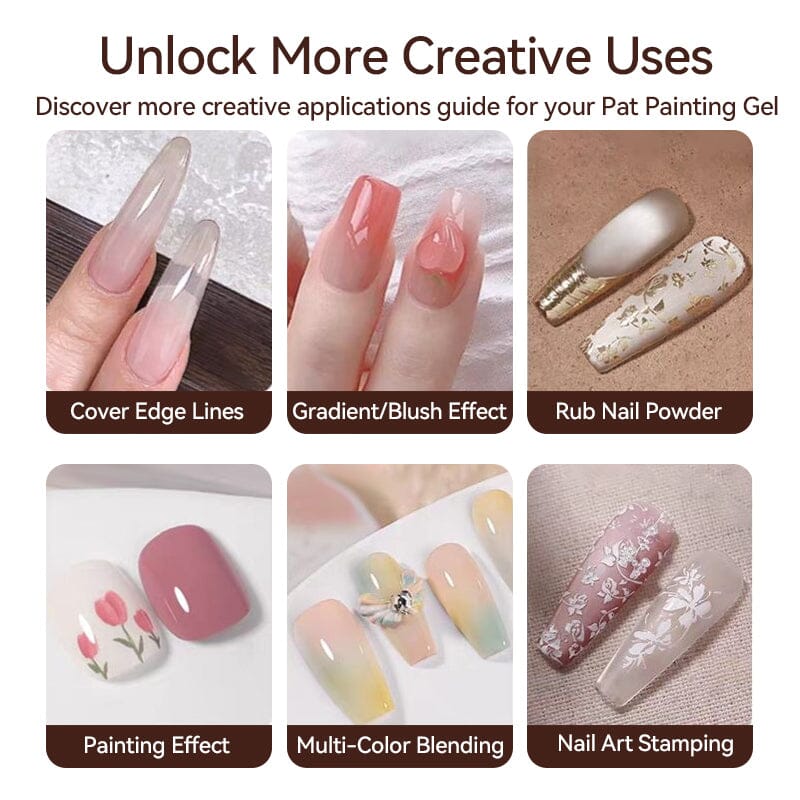9 Colors 4 in 1 Pat Painting Gel Ashy Rose - Image 6