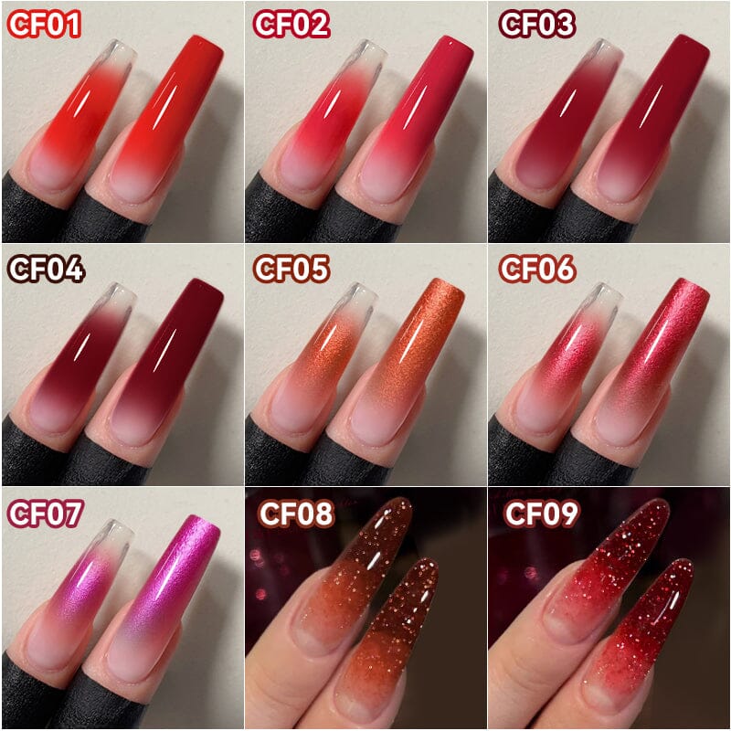 9 Colors 4 In 1 Pat Painting Gel Crimson Flicker - Image 7